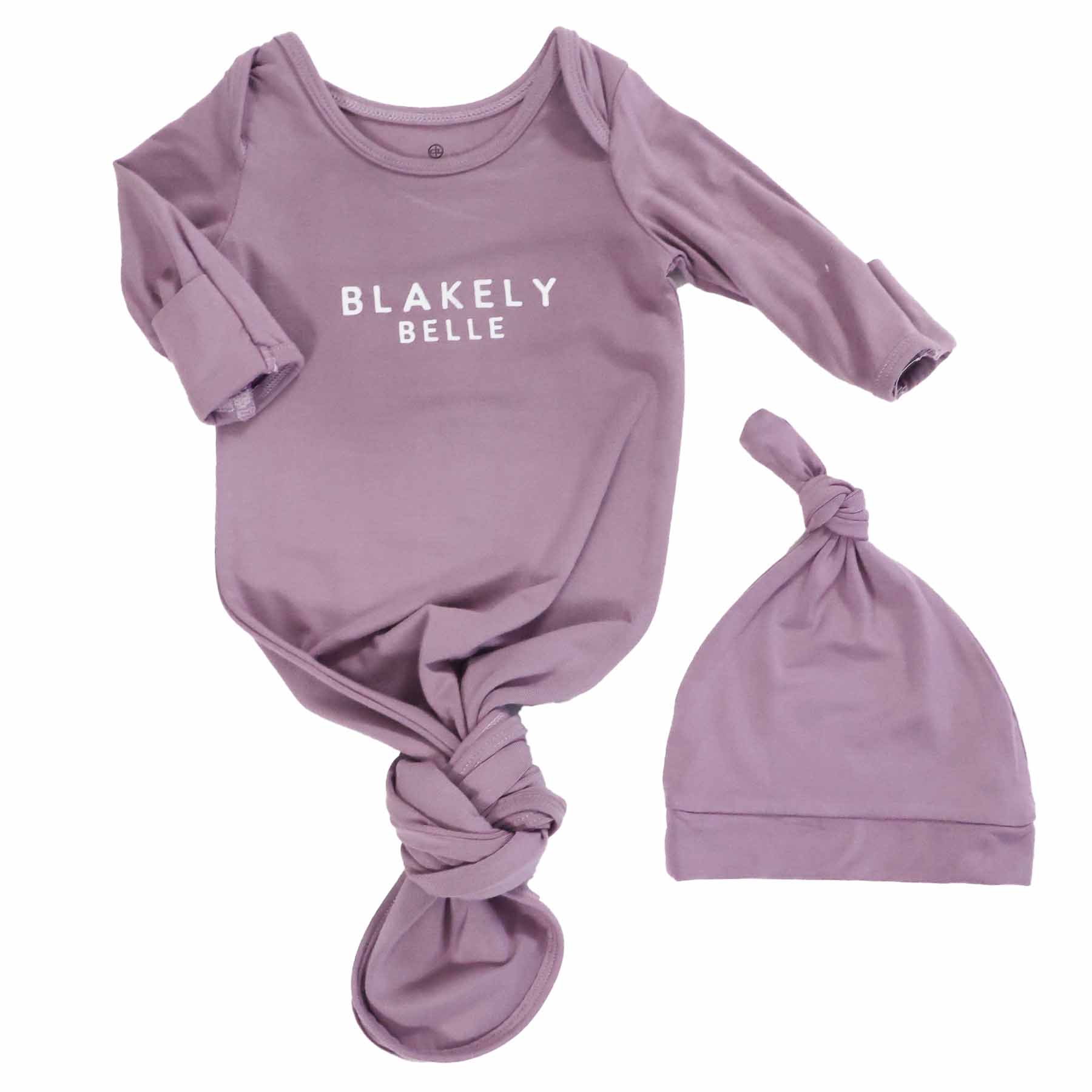  Girl Personalized Bamboo Newborn Baby Knot Gown & Hat、mySite、layawaytickets