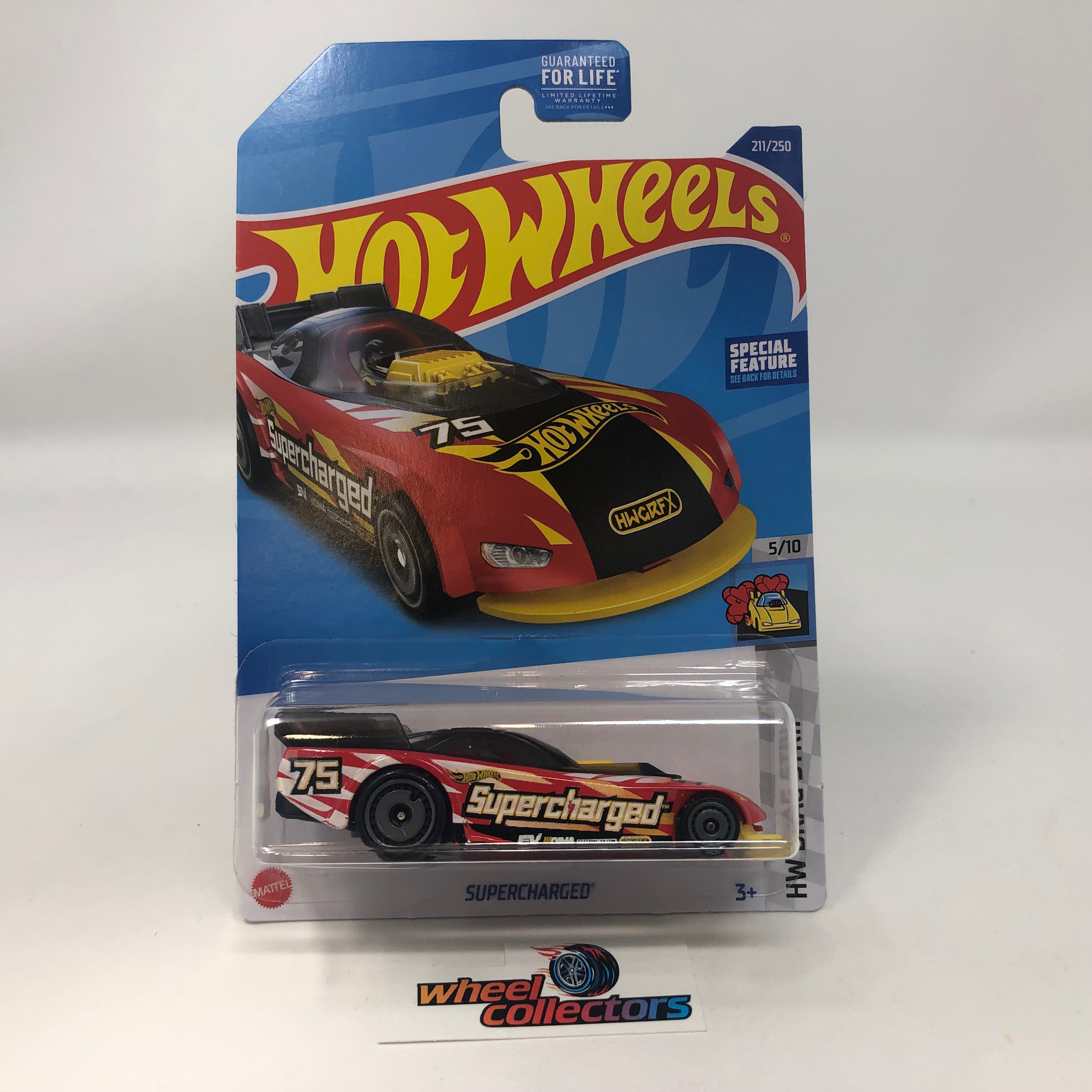 Supercharged #211 * Red * 2022 Hot Wheels Case M、mySite、hgirdovlk