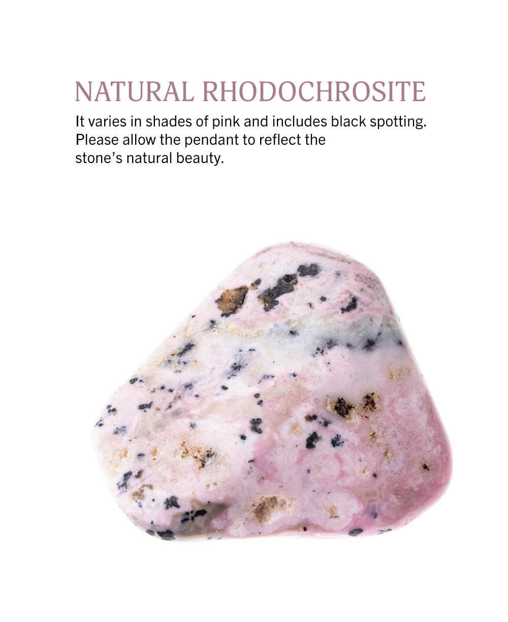 Brushed Sterling Silver Rhodochrosite Triple Lotus Pendant、mySite、topwebapps