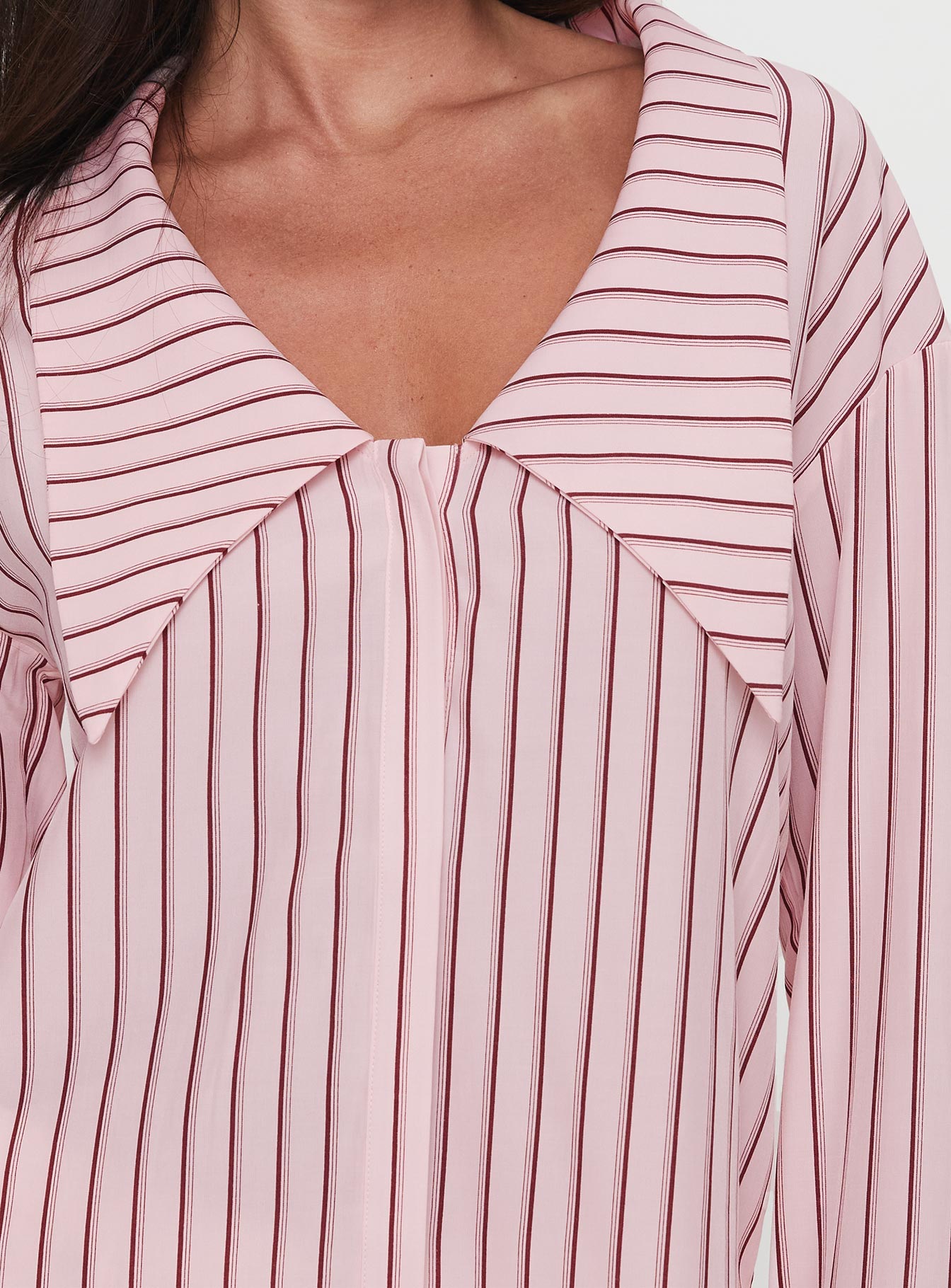 Calistoga Deep Collar Shirt Pink Stripe、mySite、solidvoid