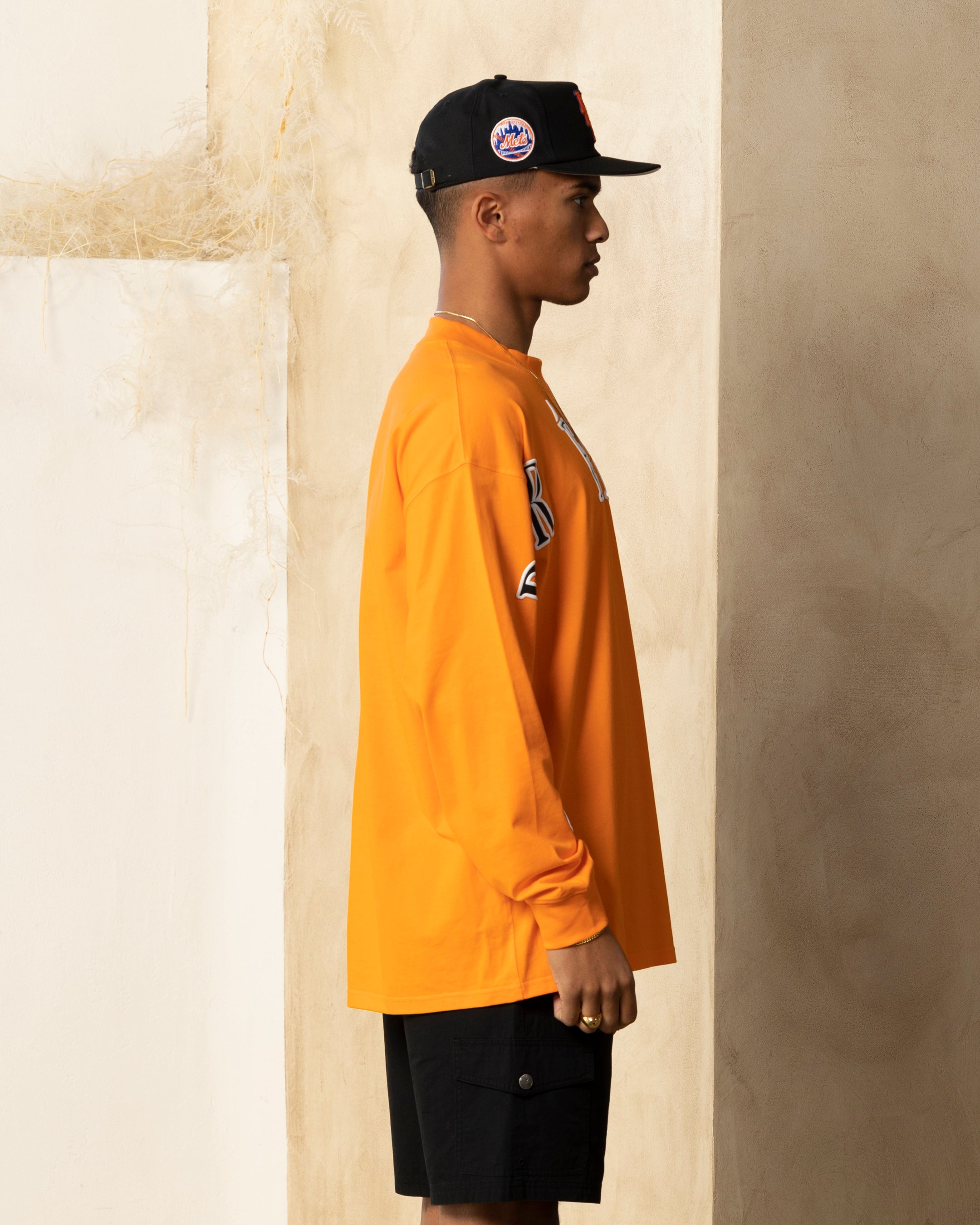 Carre Global Oversized Long Sleeve T-Shirt Orange、mySite、zt4zffjzw