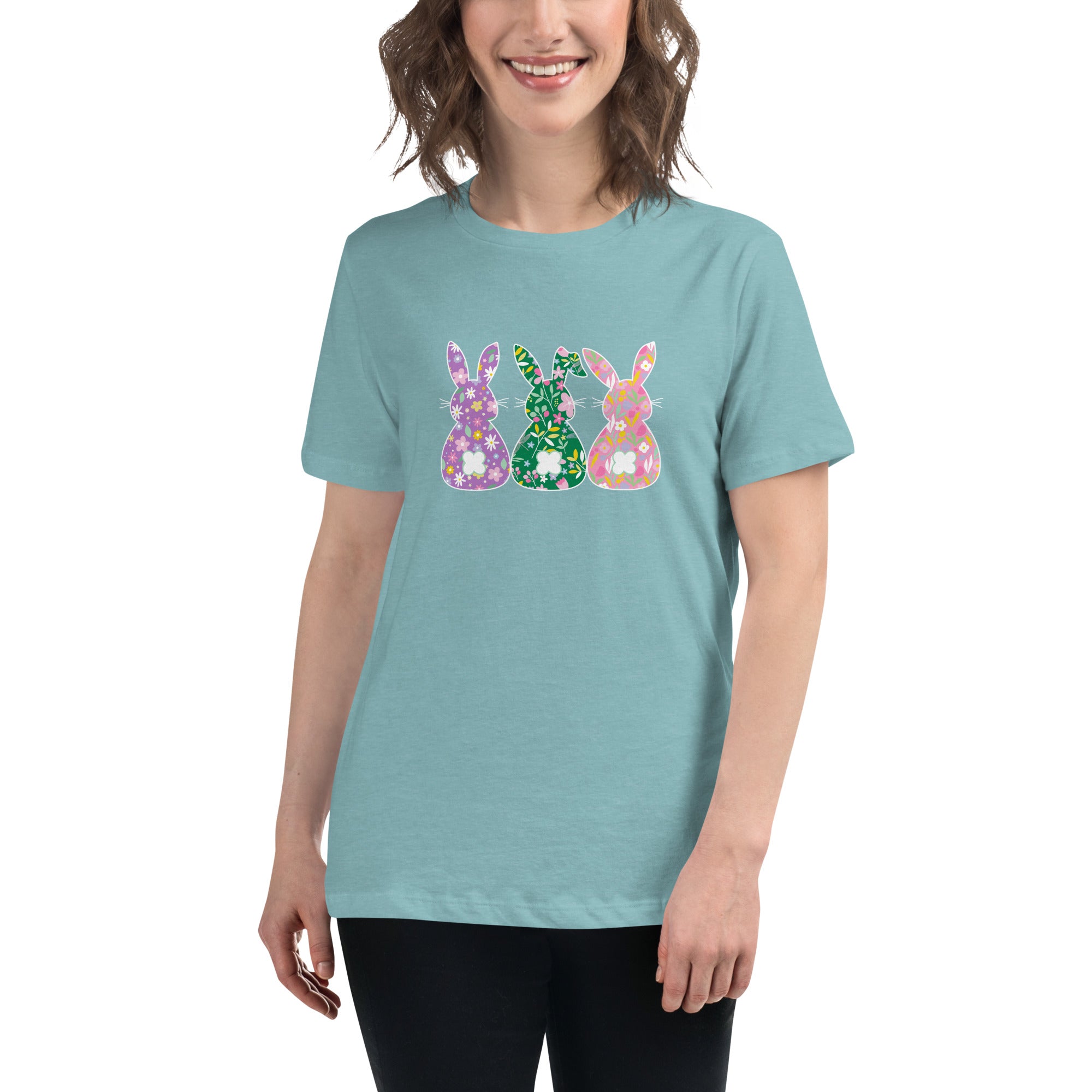 Whimsical Bunnies Women's Relaxed T-Shirt、mySite、camillekostekn