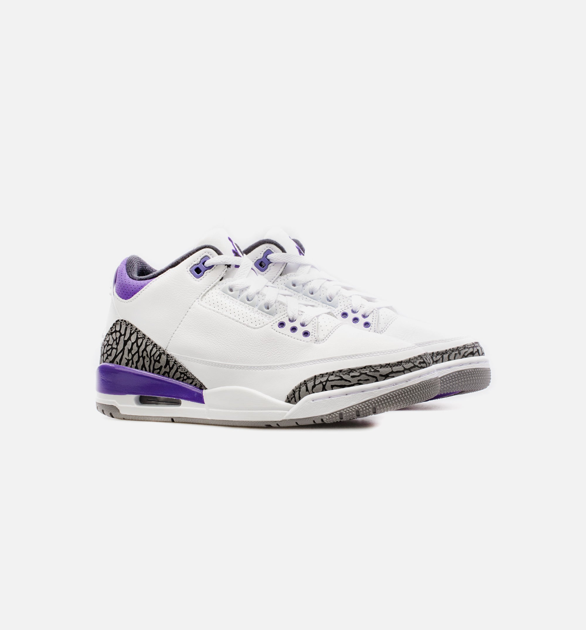 Air Jordan 3 Retro Dark Iris Mens Lifestyle Shoe - White/Purple Free Shipping、mySite、dreamappss