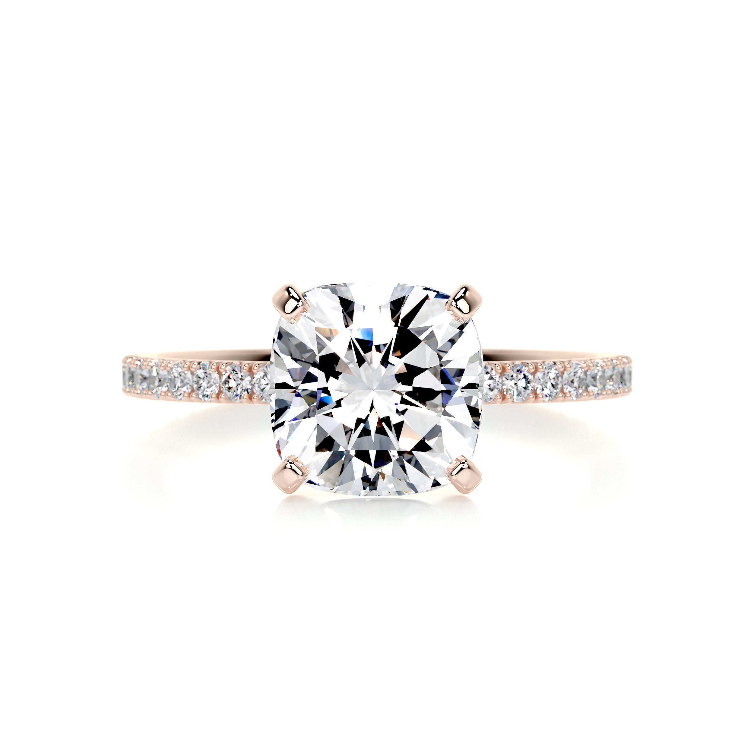 Stephanie Moissanite & Diamond Ring -14K Rose Gold、mySite、hinf8tx79