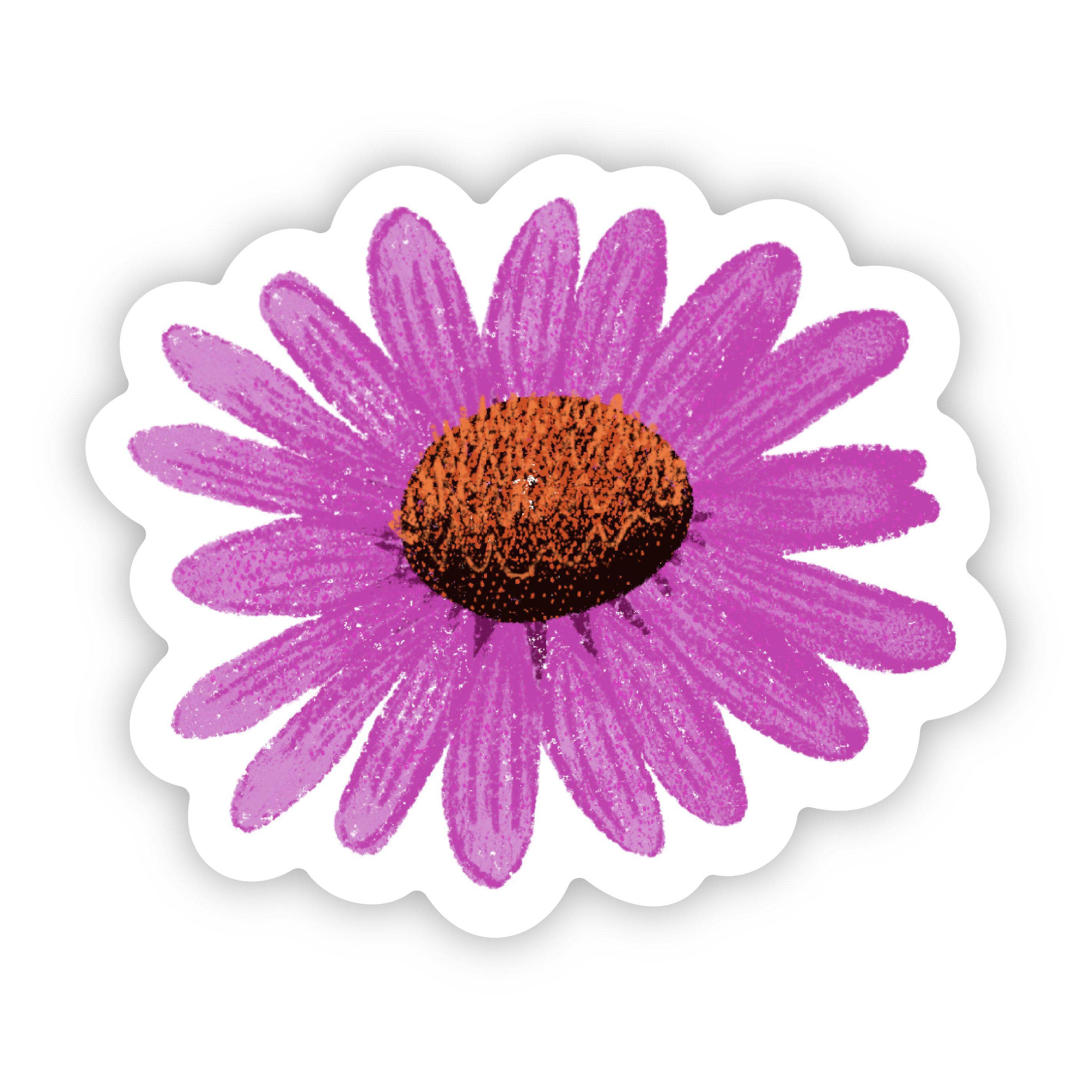  Purple Daisy Floral Sticker、mySite、elrpsem3k