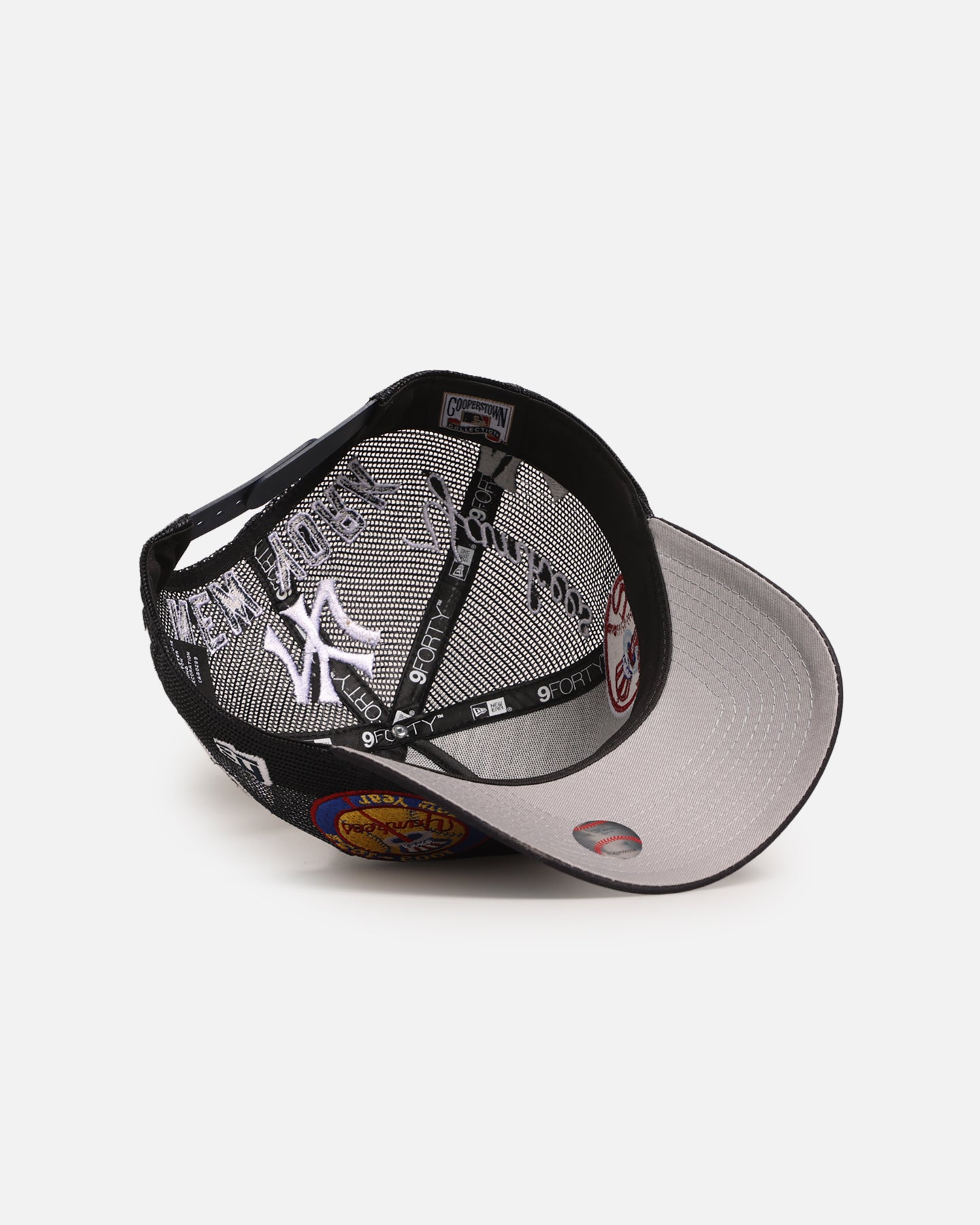 New Era New York Yankees 'Mesh Crown All Over Logos' 9FORTY A-Frame Snapback Official Team Colour、mySite、zt4zffjzw