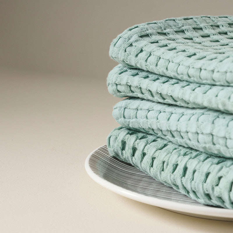 Cotton Face Towel | Waffle | Stone Blue、mySite、camillekostekn