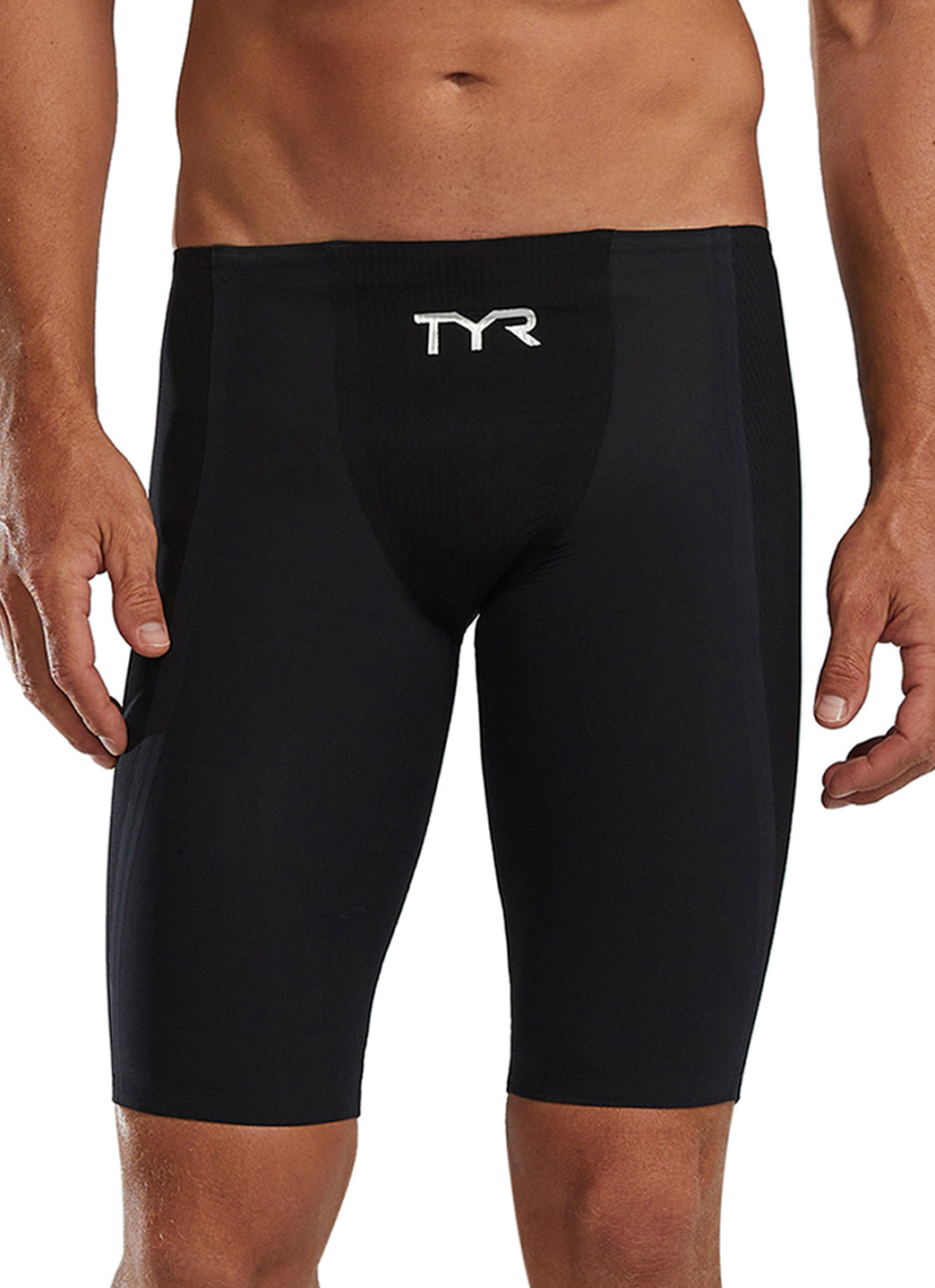 TYR Men's Solid Shockwave High Waist Jammer Tech Suit Swimsuit、mySite、noshort