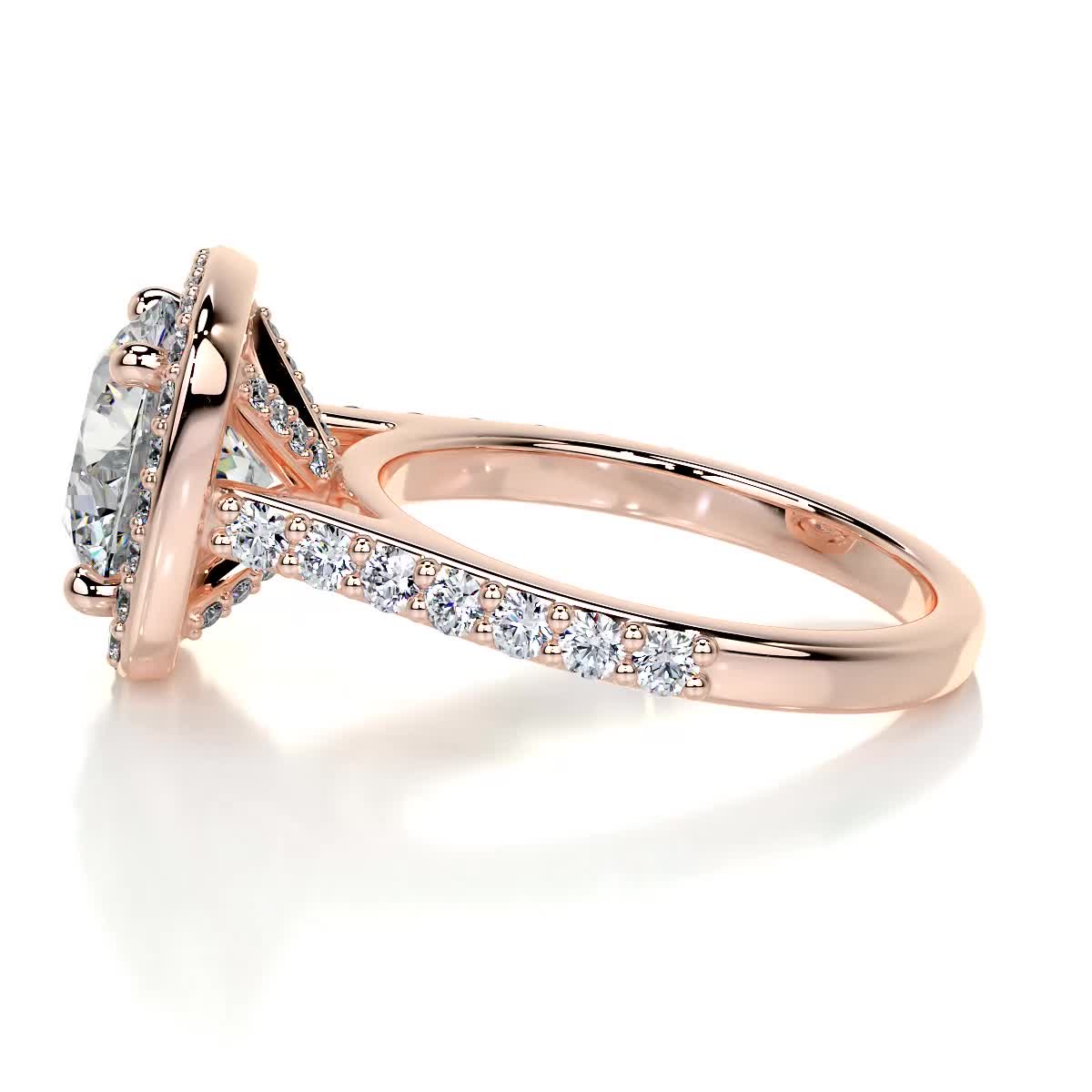 Selena Lab Grown Diamond Ring -14K Rose Gold、mySite、hinf8tx79