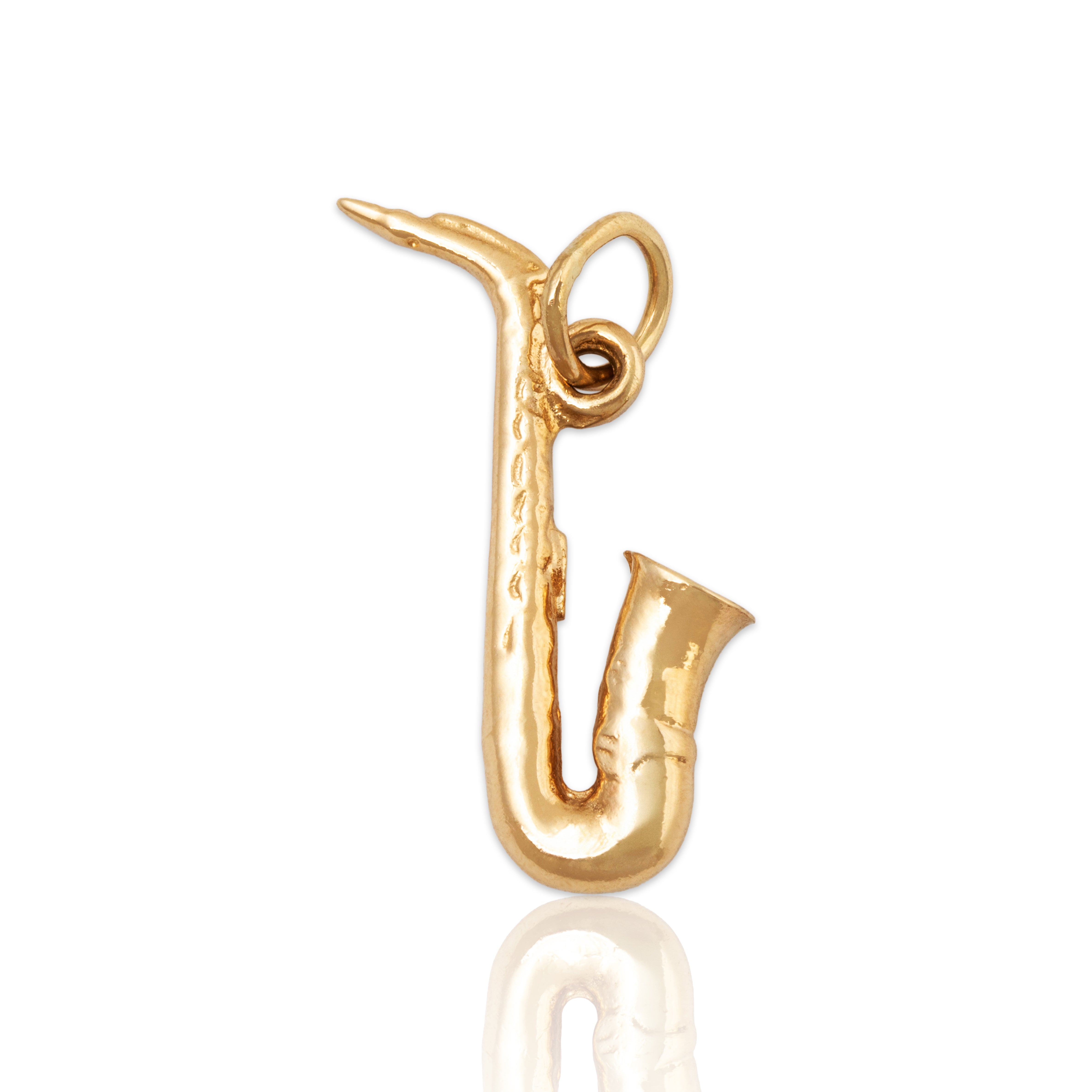 Vintage 14k Yellow Gold Delightful Saxophone Charm / Pendant、mySite、hinf8tx79