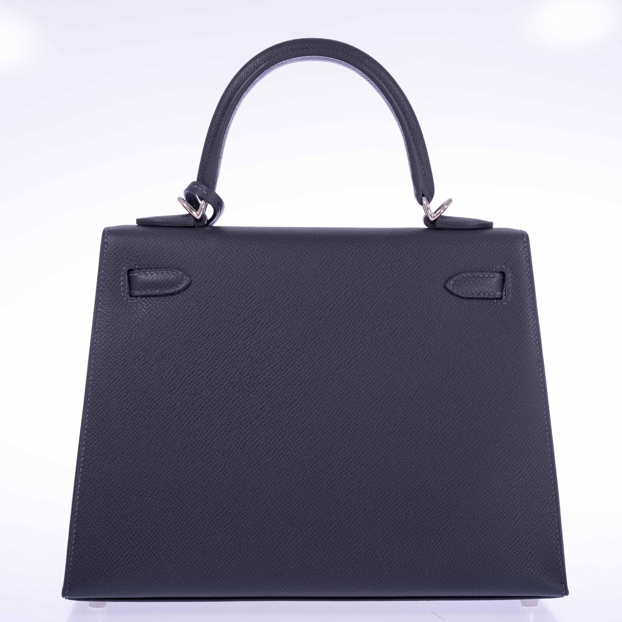 Hermès Kelly 25 Sellier Ardoise, Noir, Vert Peppermint, Casaque Epsom and Tadelakt Palladium Hardware、mySite、garminoutage.com