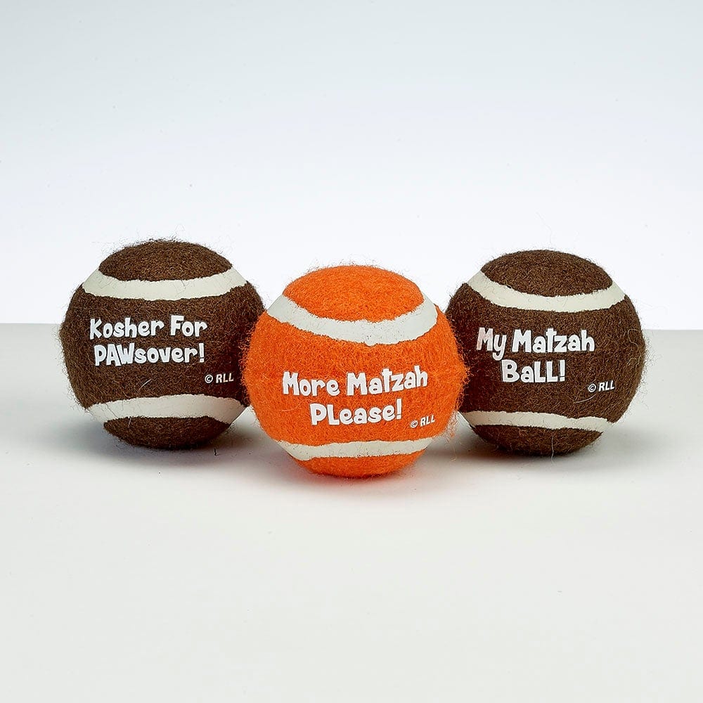 Chewdaica™ Set of 3 Passover Dog Tennis Balls、mySite、topwebapps
