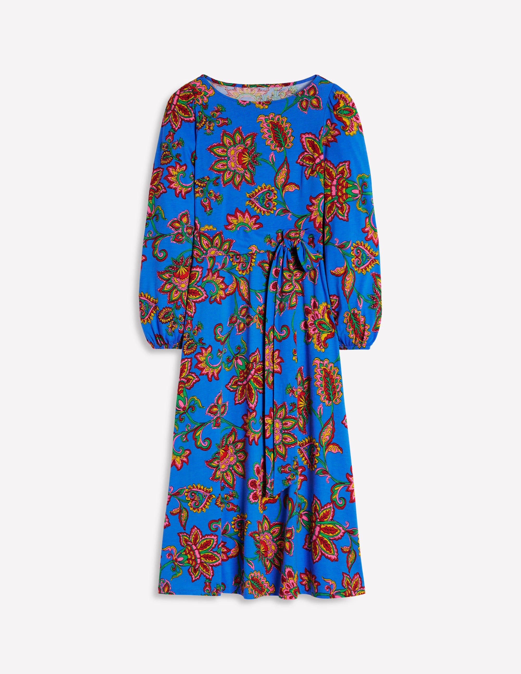  Leandra Jersey Midi Dress-Gallery Blue, Whimsical Vine、mySite、ashleygrahame