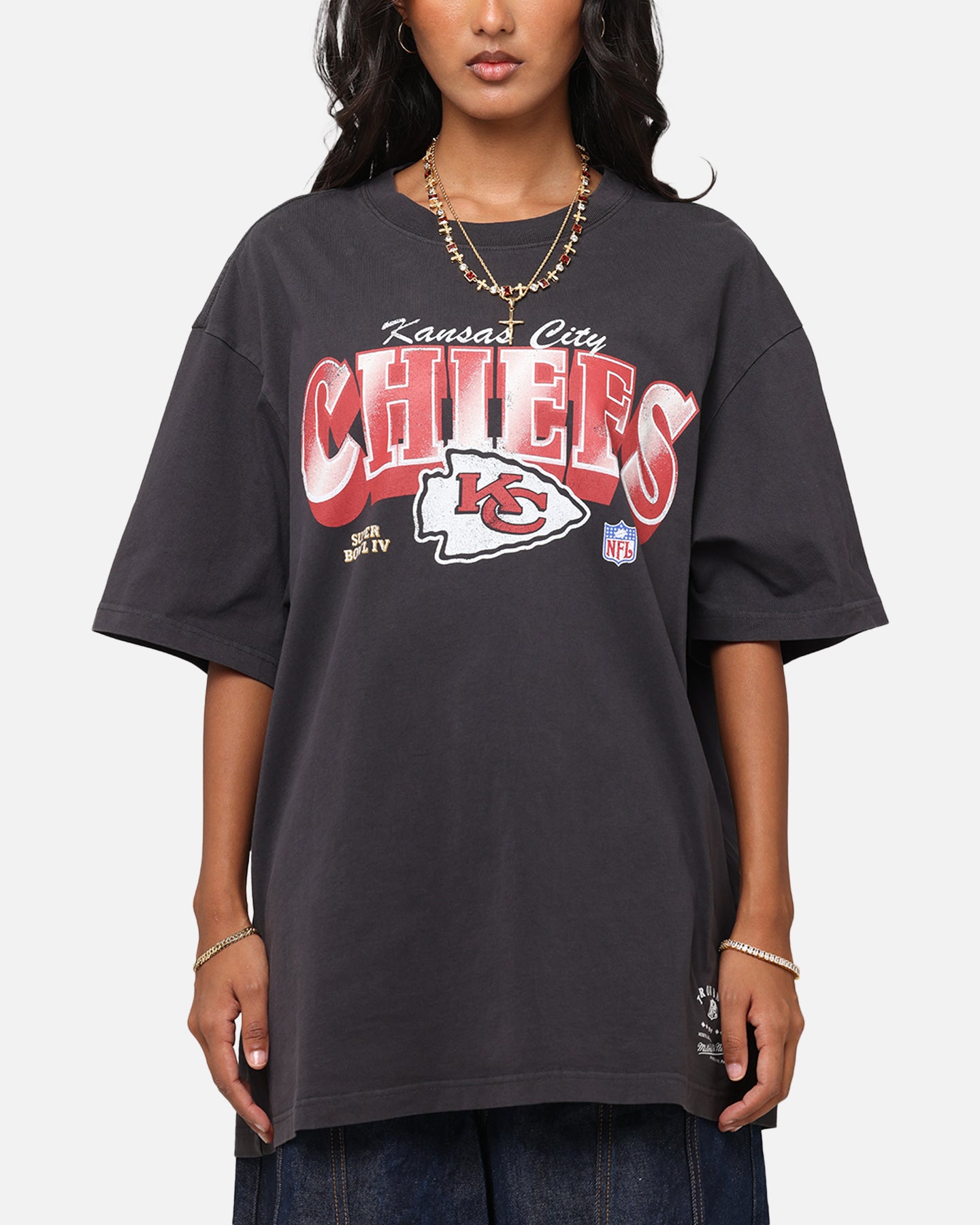 Mitchell & Ness Kansas City Chiefs Arch T-Shirt Faded Black、mySite、zt4zffjzw