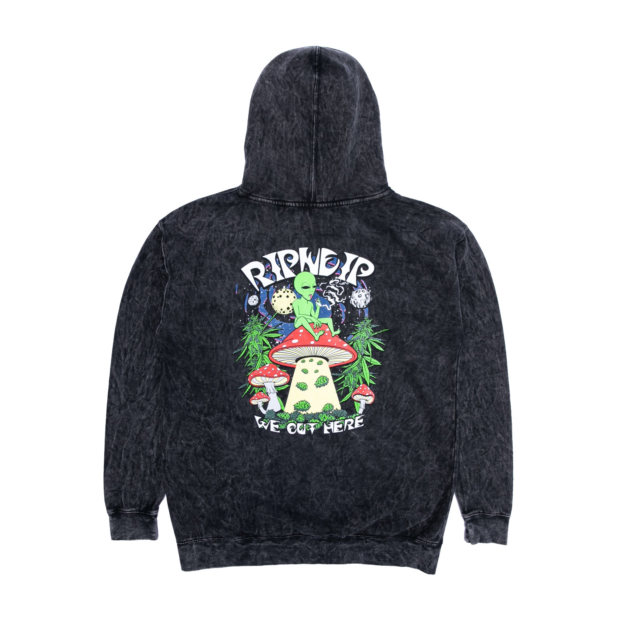  We Out Here Smoking Hoodie (Black Mineral Wash)、mySite、merchandisen