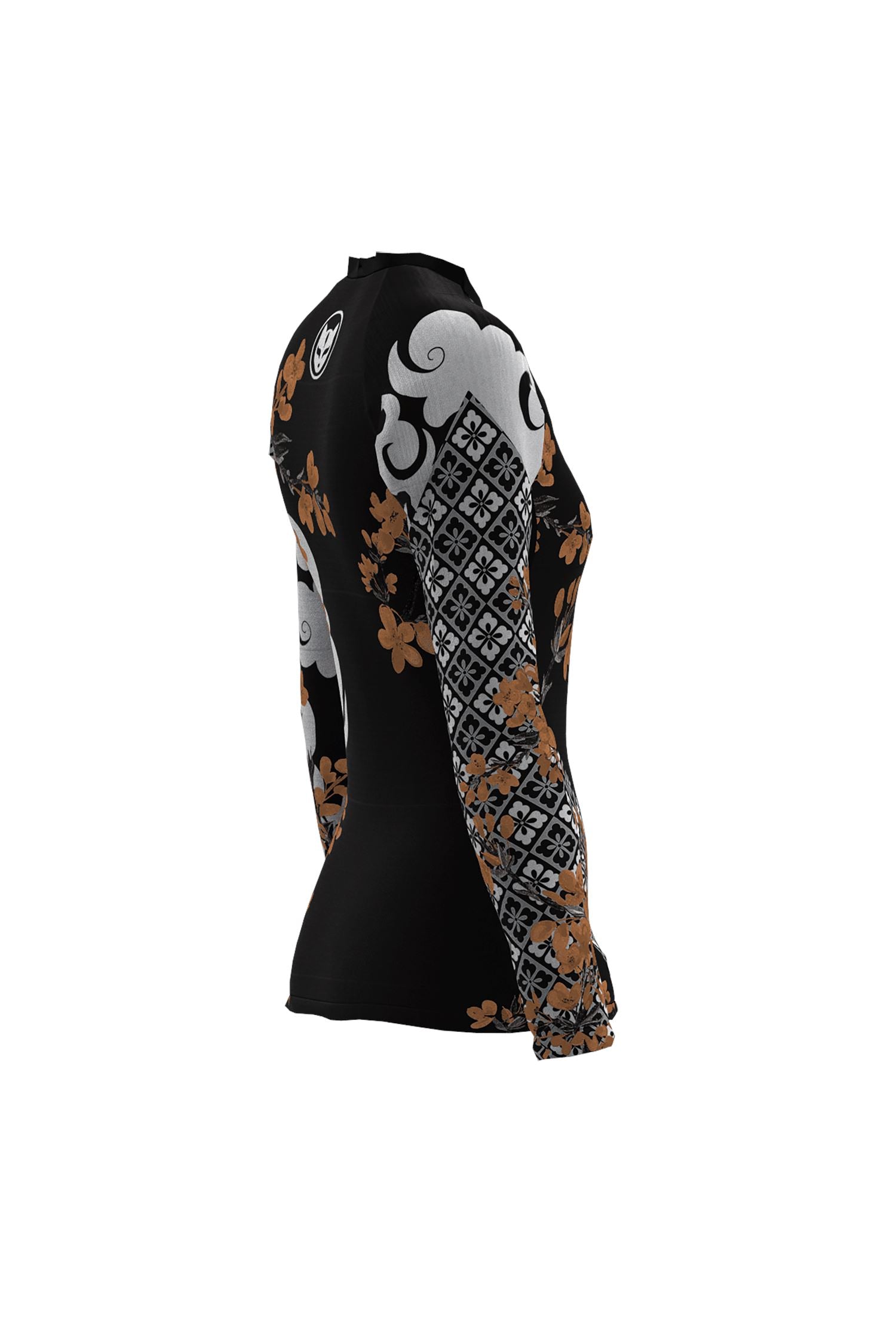 Women's Cherry Blossom Ranked Jiu Jitsu Rashguard - Long Sleeve、mySite、gigharbornorthrealestate