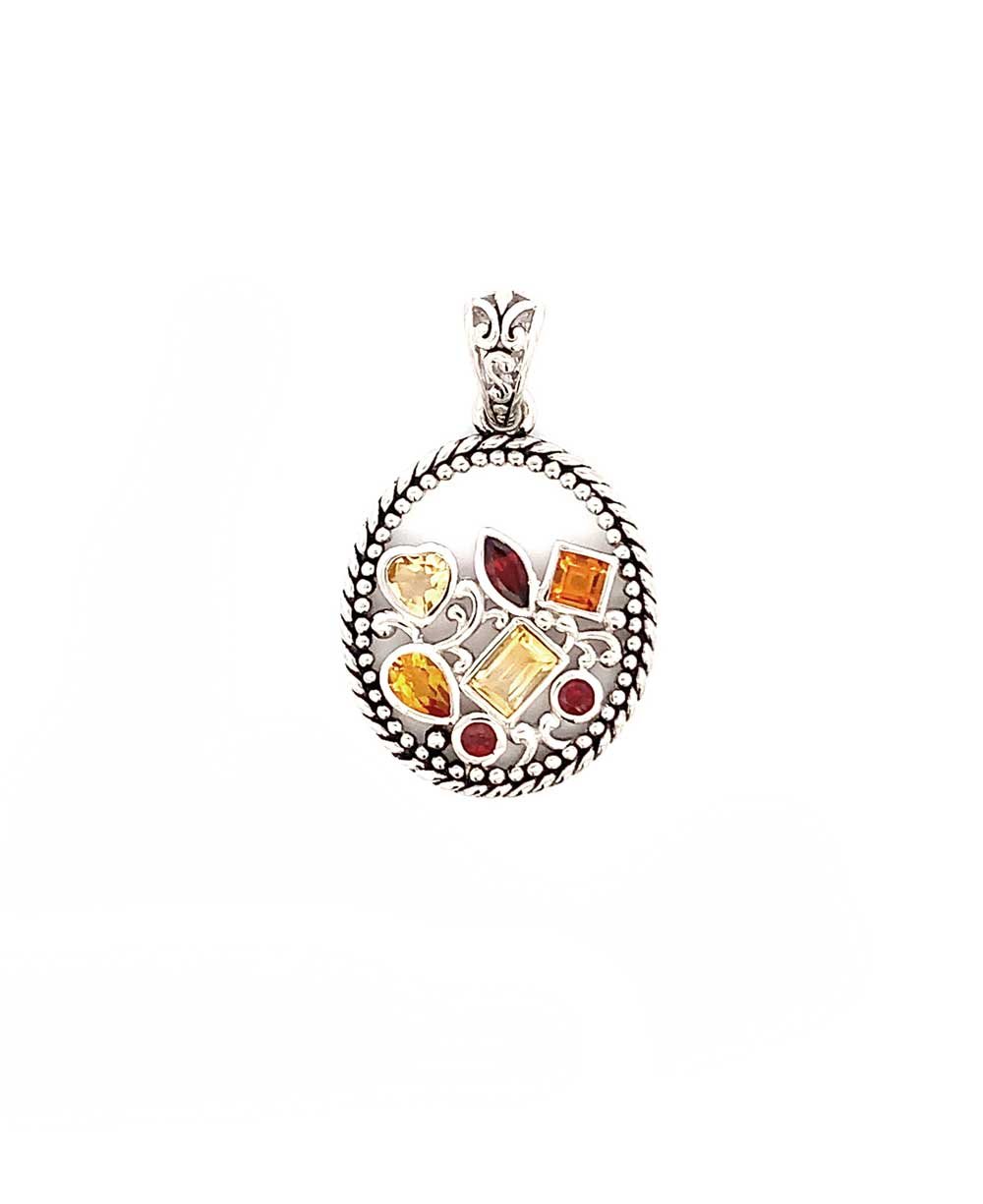 Sterling Silver Strength and Grounding Gemstone Pendant、mySite、topwebapps