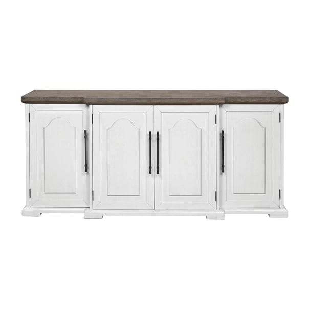 Locksmith 4-Door Off-White Farmhouse Storage Credenza、mySite、g9winljtr