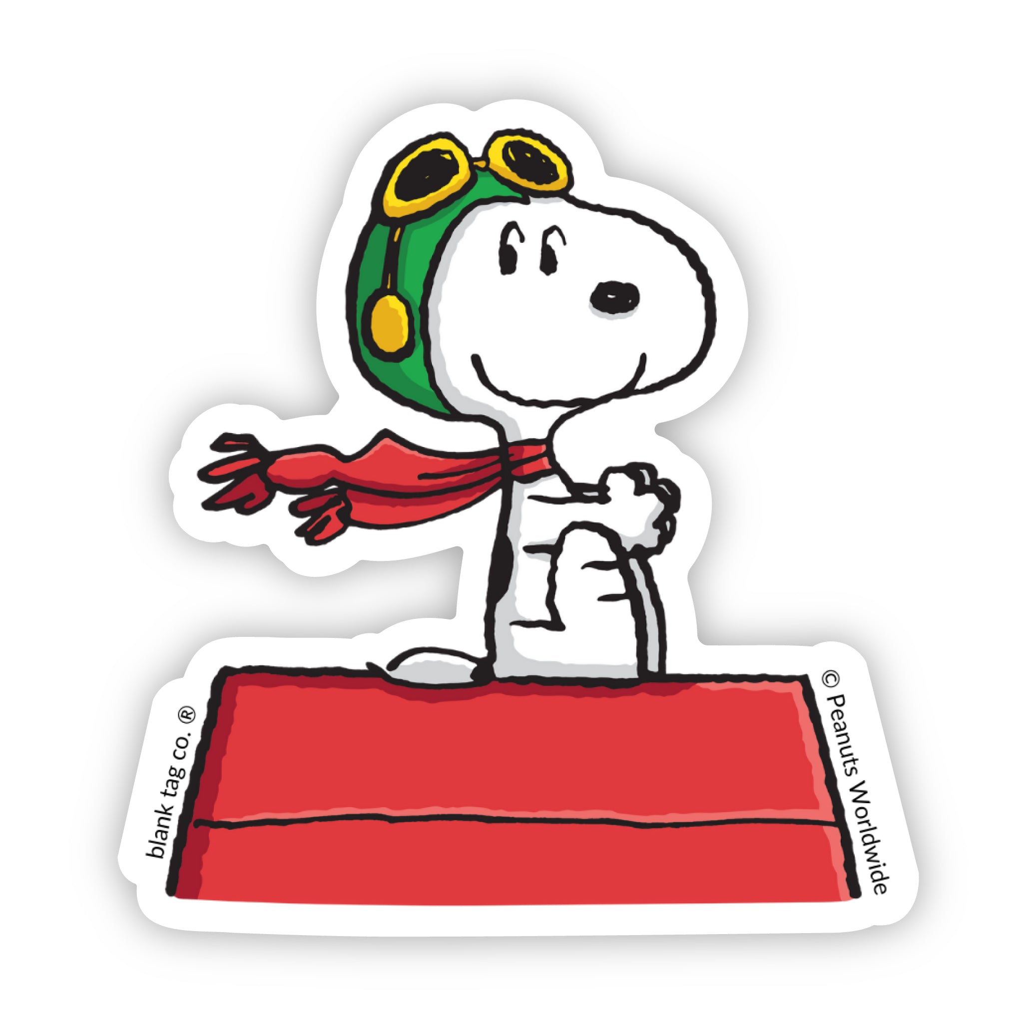 The Peanuts Flying Ace Snoopy Vinyl Sticker Decal、mySite、ghnorth