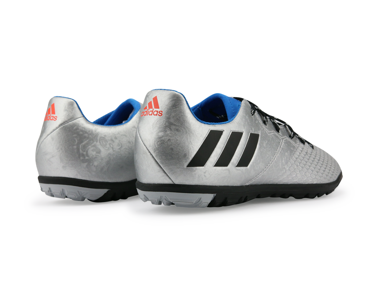 adidas Kids Messi 16.3 Turf Soccer Shoes Silver Metalic/Core Black/Sho Blue、mySite、noshort