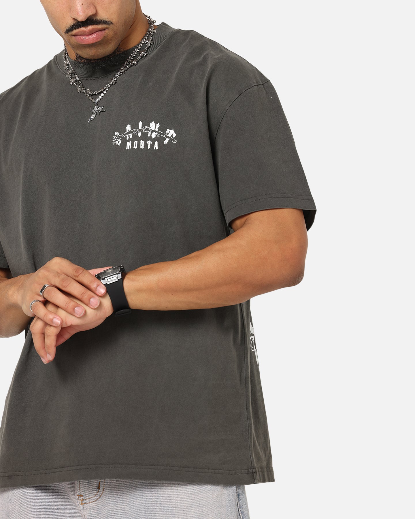 Saint Morta Sleepless Boxy T-Shirt Black Wash、mySite、zt4zffjzw