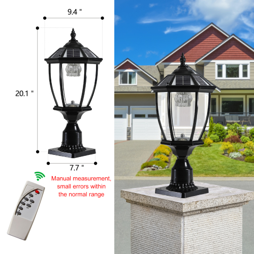 20"(H) Golden Solar Powered LED Outdoor Lantern, Vintage Garden Light with Elegant Glass Design for Pathways, Yards, and Patios (1-Pack)、、eastwooduniform