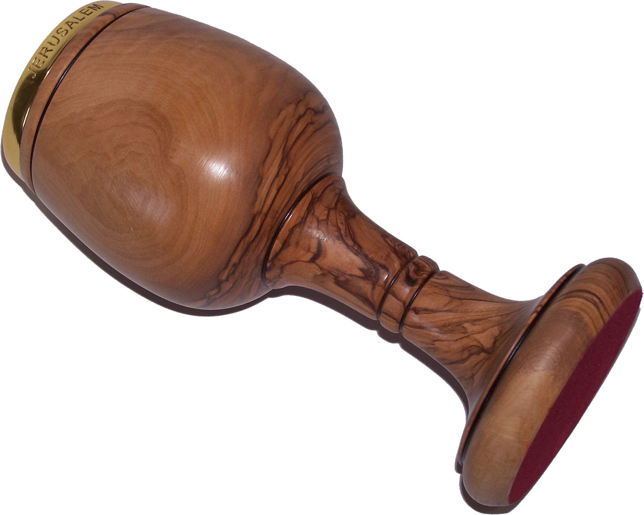 Holy Land Market Goblet - Chalice - Dark Olive Wood (8.5 Inches Large) - Cup Insert (4 Ounces Capacity)、mySite、topwebapps