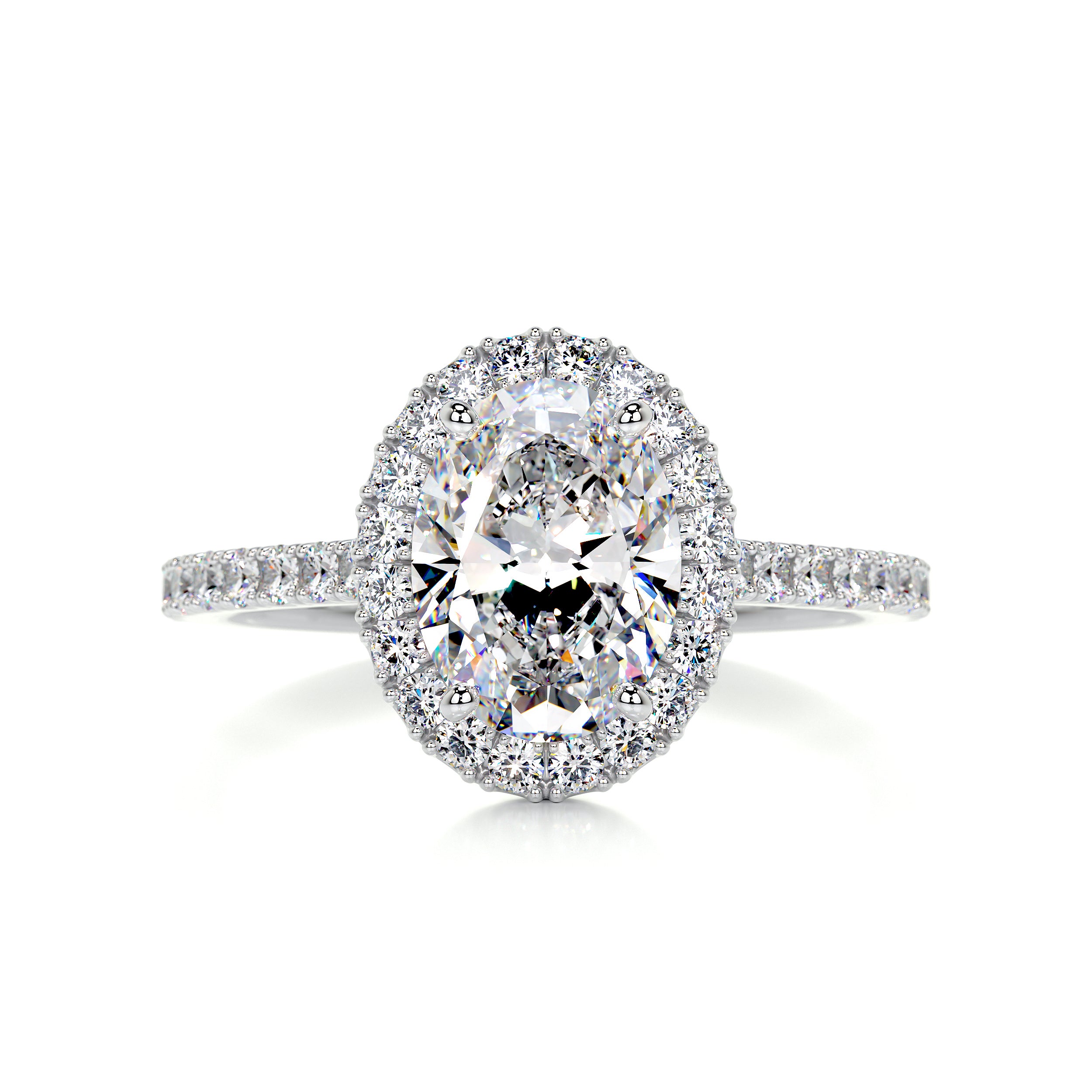 Maria Moissanite & Diamond Ring -14K White Gold、mySite、hinf8tx79
