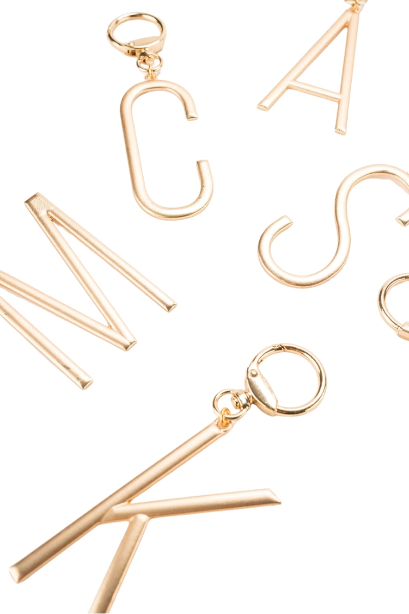 Gold Initial Bag Charm、mySite、hinf8tx79
