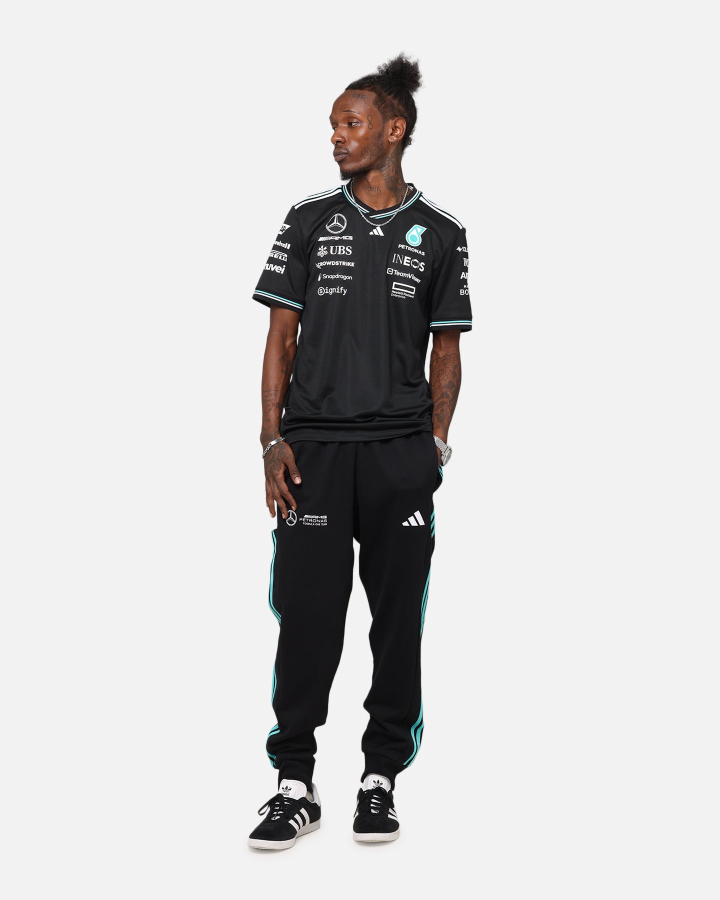 adidas x Mercedes-AMG PETRONAS Formula One F1 2025 Authentic Drive T-Shirt Black、mySite、zt4zffjzw