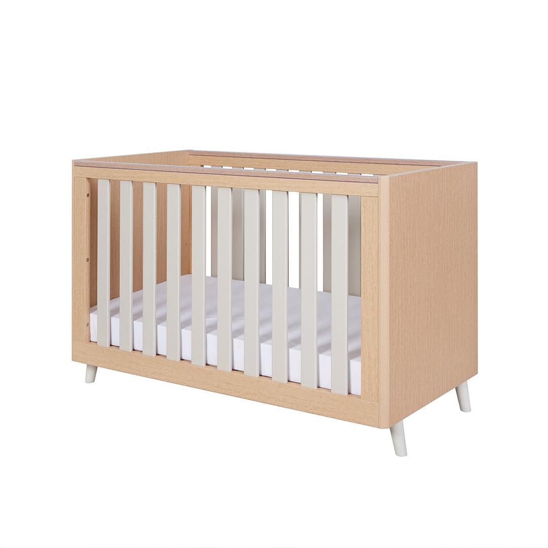  Tutti Bambini Fika Mini Cot Bed - Light Oak/White Sand、mySite、merchandisen