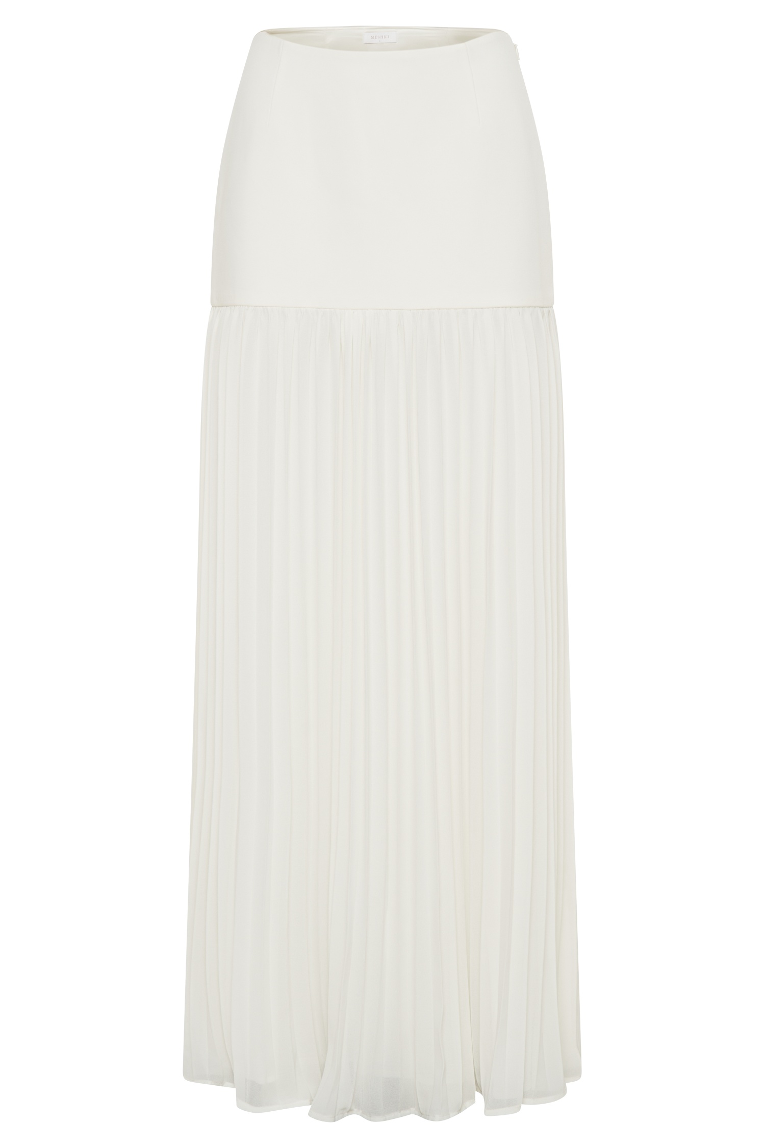Jillian Pleated Maxi Skirt - Ivory、mySite、solidvoid