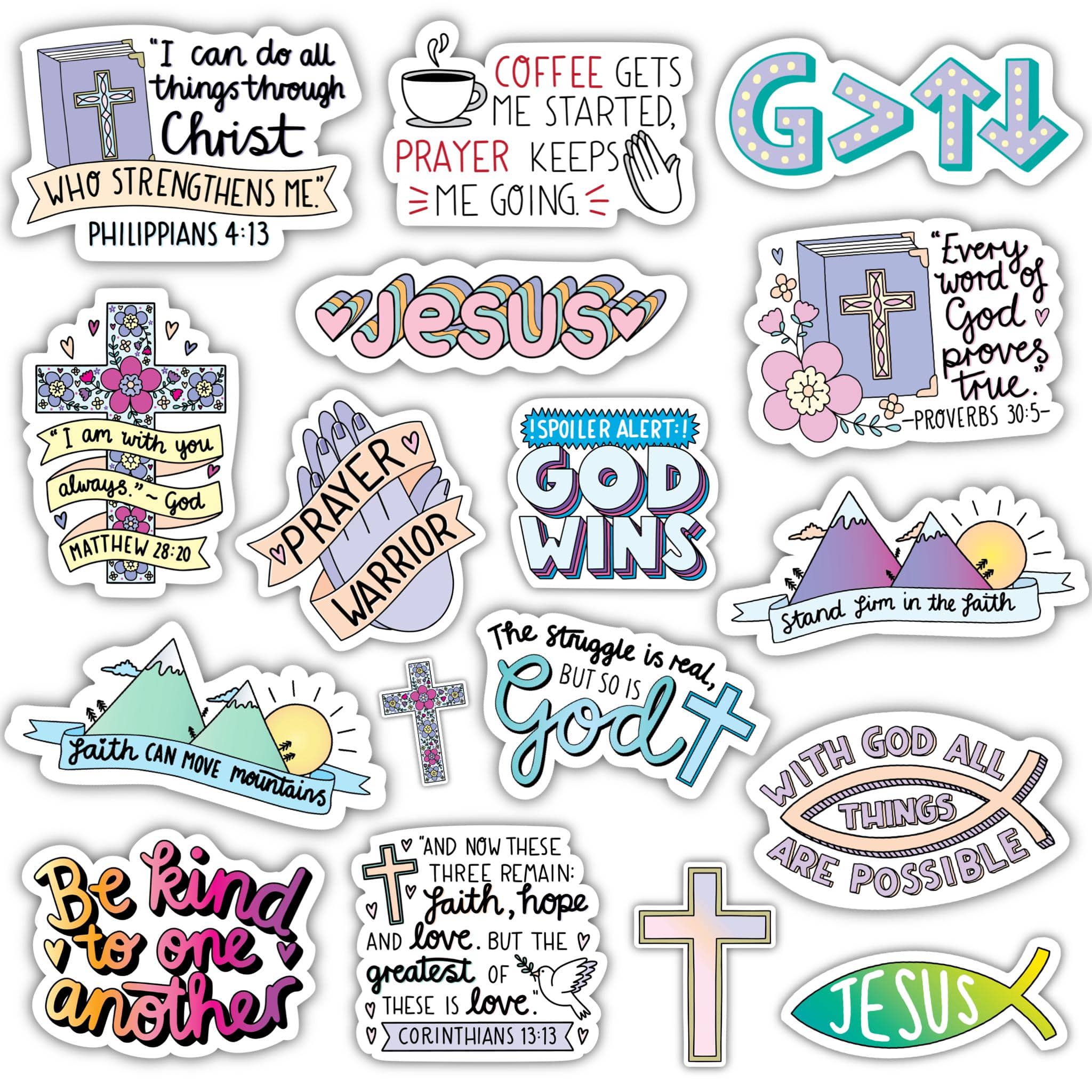  Faith Sticker 17 Pack、mySite、elrpsem3k
