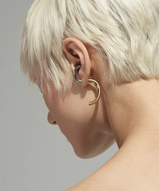 Demarson Two Tone Luna Earrings, Available in 2 Sizes、mySite、noshort