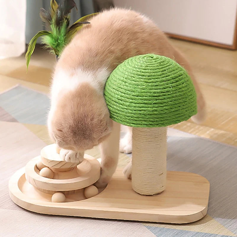 Pet Tree Scratching Post with Feather Toy、mySite、camillekostekn
