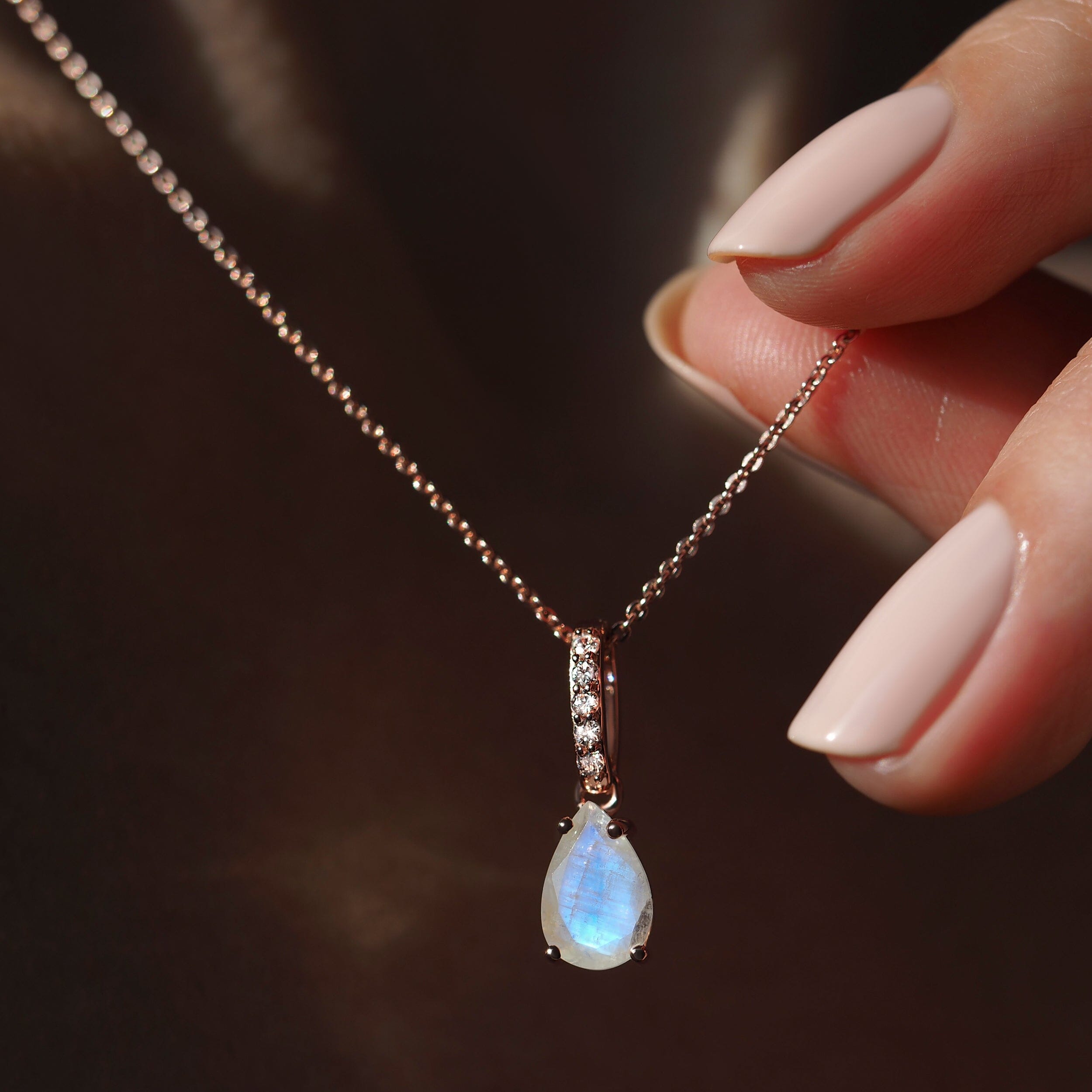 Moonstone Necklace Sway - June Birthstone、mySite、hinf8tx79