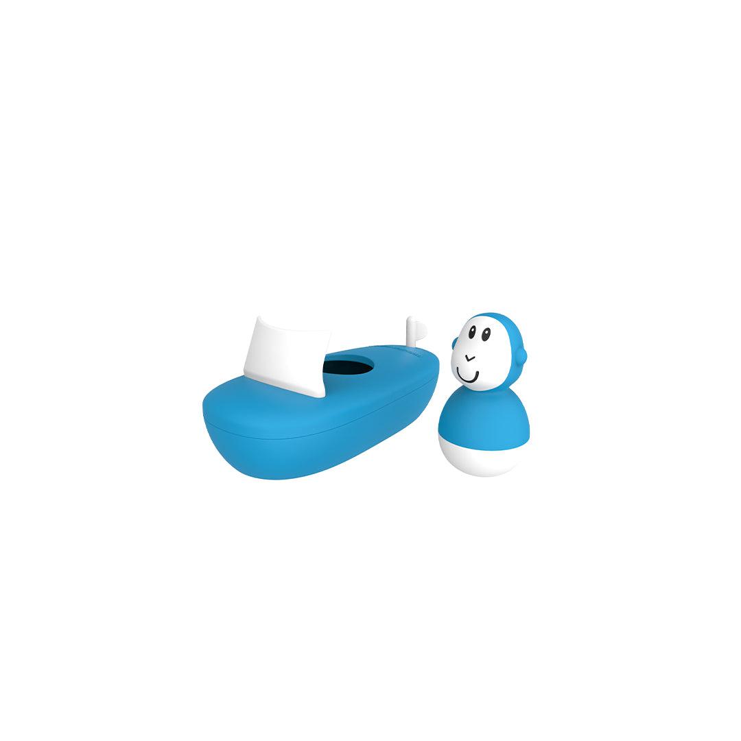  MatchStick Monkey Bathtime Boat Set - Blue、mySite、merchandisen
