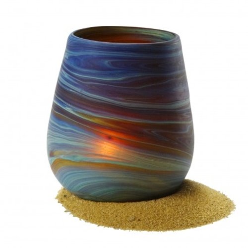  Small Candle Phoenician Vase - Ancient Beauty Phoenician Glass Vase. Each is Unique. Museum Quality Looks and Feels(2.5 Inch)、mySite、elrpsem3k