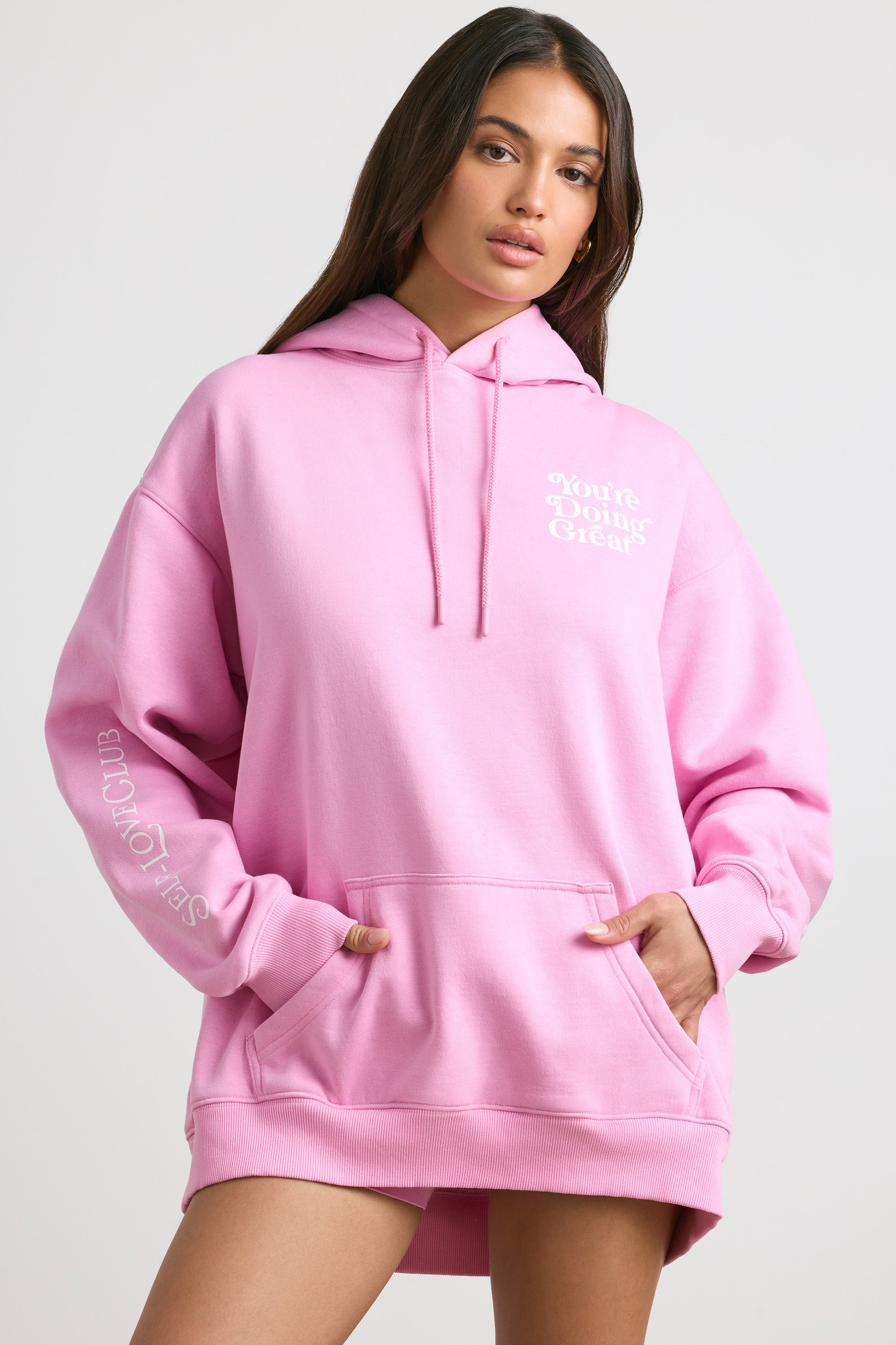 Oversized Hoodie in Bubblegum Pink、mySite、solidvoid