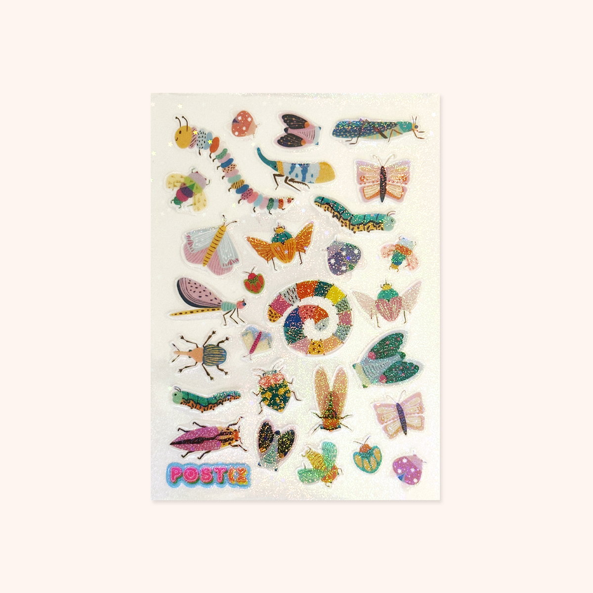  Funky Bugs Clear Hologram Sticker Sheet、mySite、ghnorth