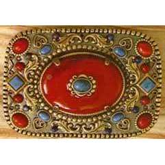 Michal Golan Lapis and Red Jasper Belt Buckle、mySite、topwebapps