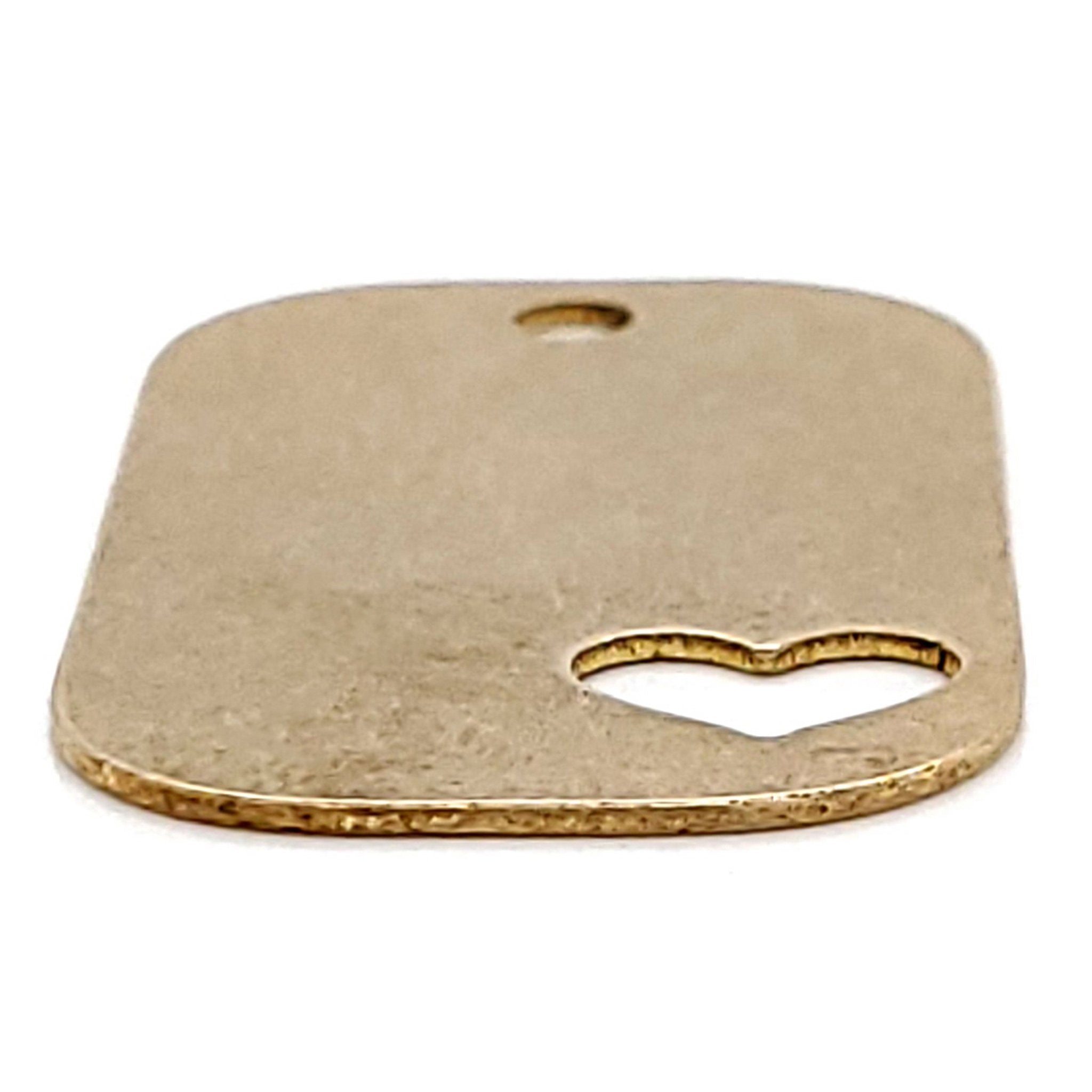 Brass Blank Heart Cutout Dog Tag Pendant / SBB0204、mySite、dreamappss