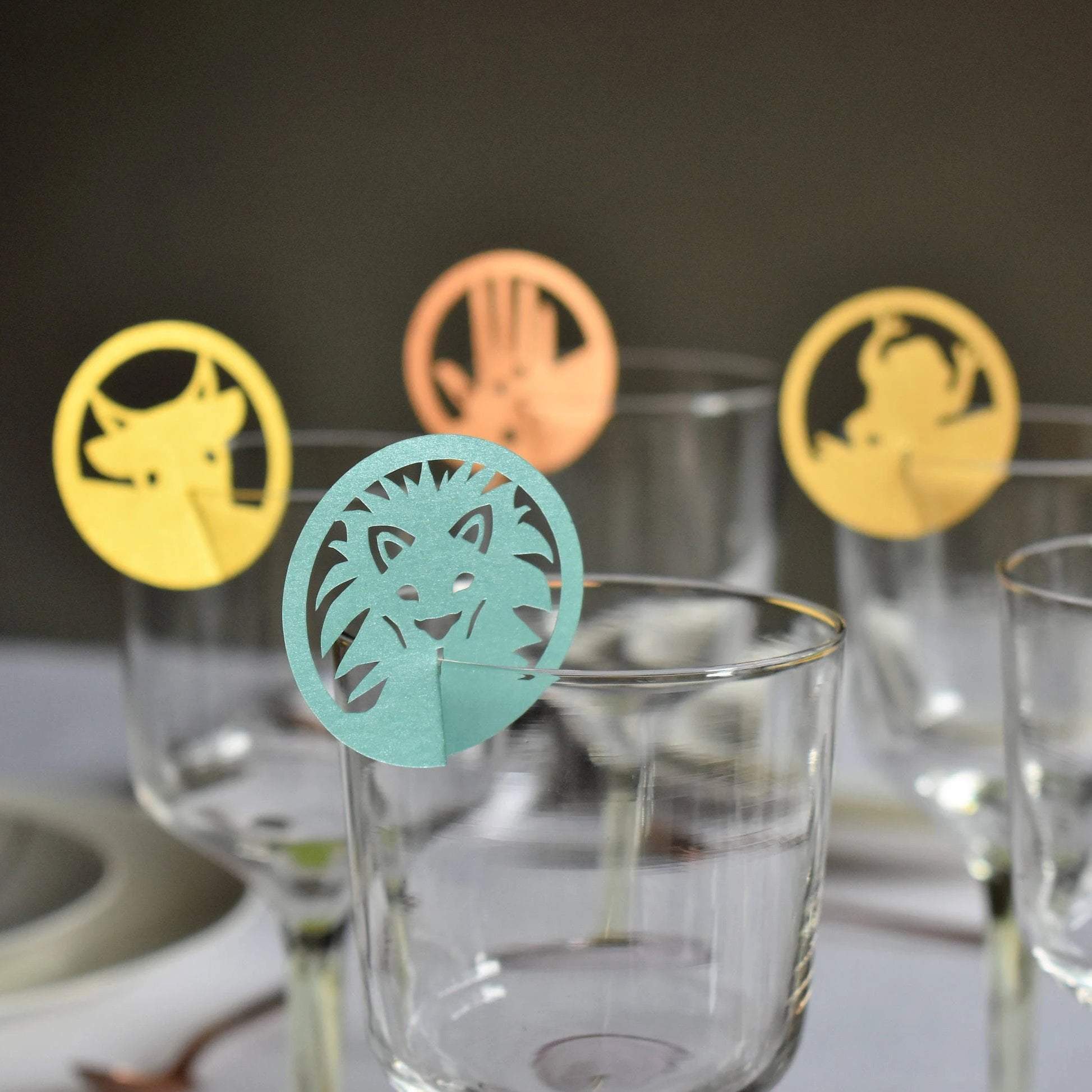 Passover 10 Plagues Wine Glass Decorations - Set of 10、mySite、topwebapps