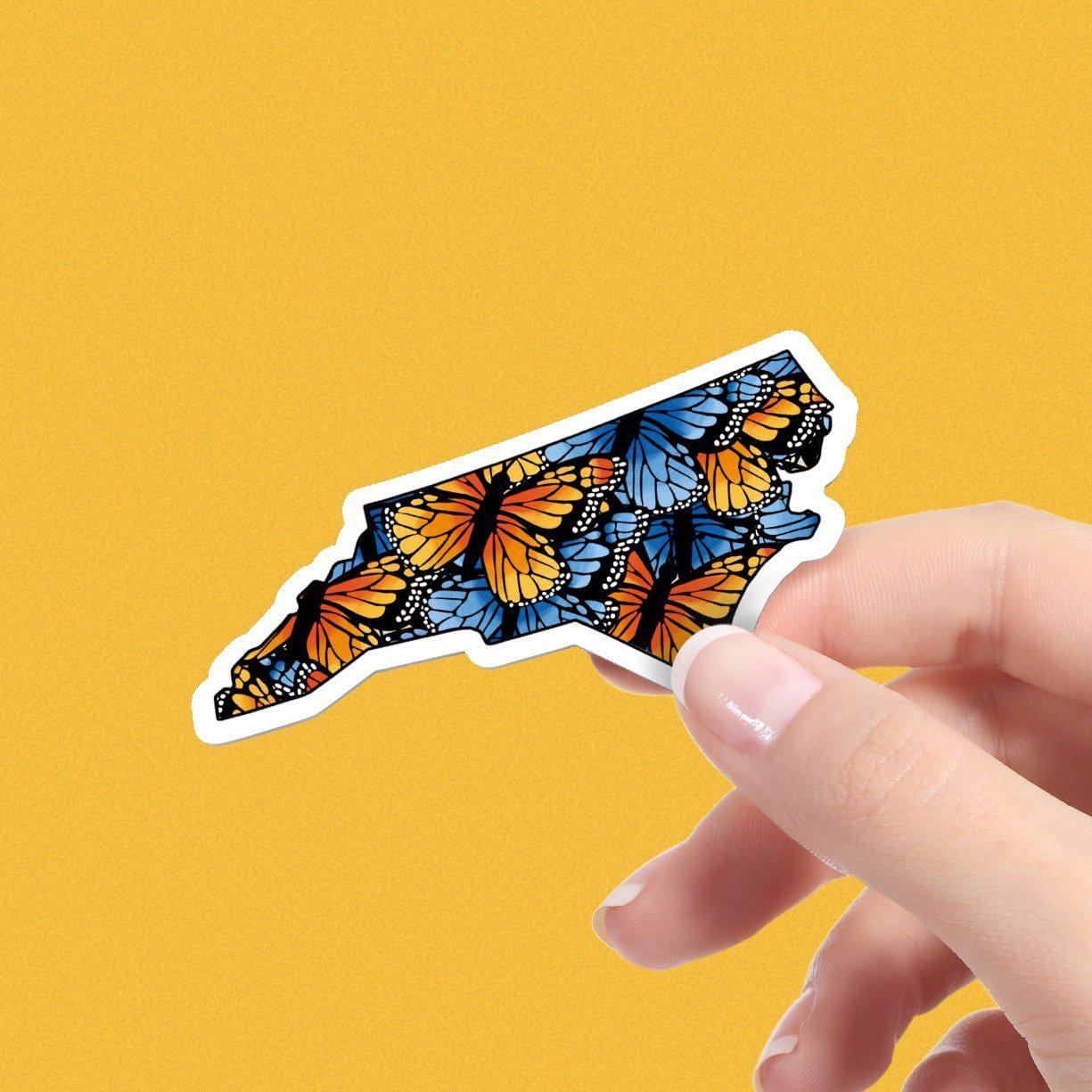  North Carolina Butterfly Pattern Sticker、mySite、elrpsem3k