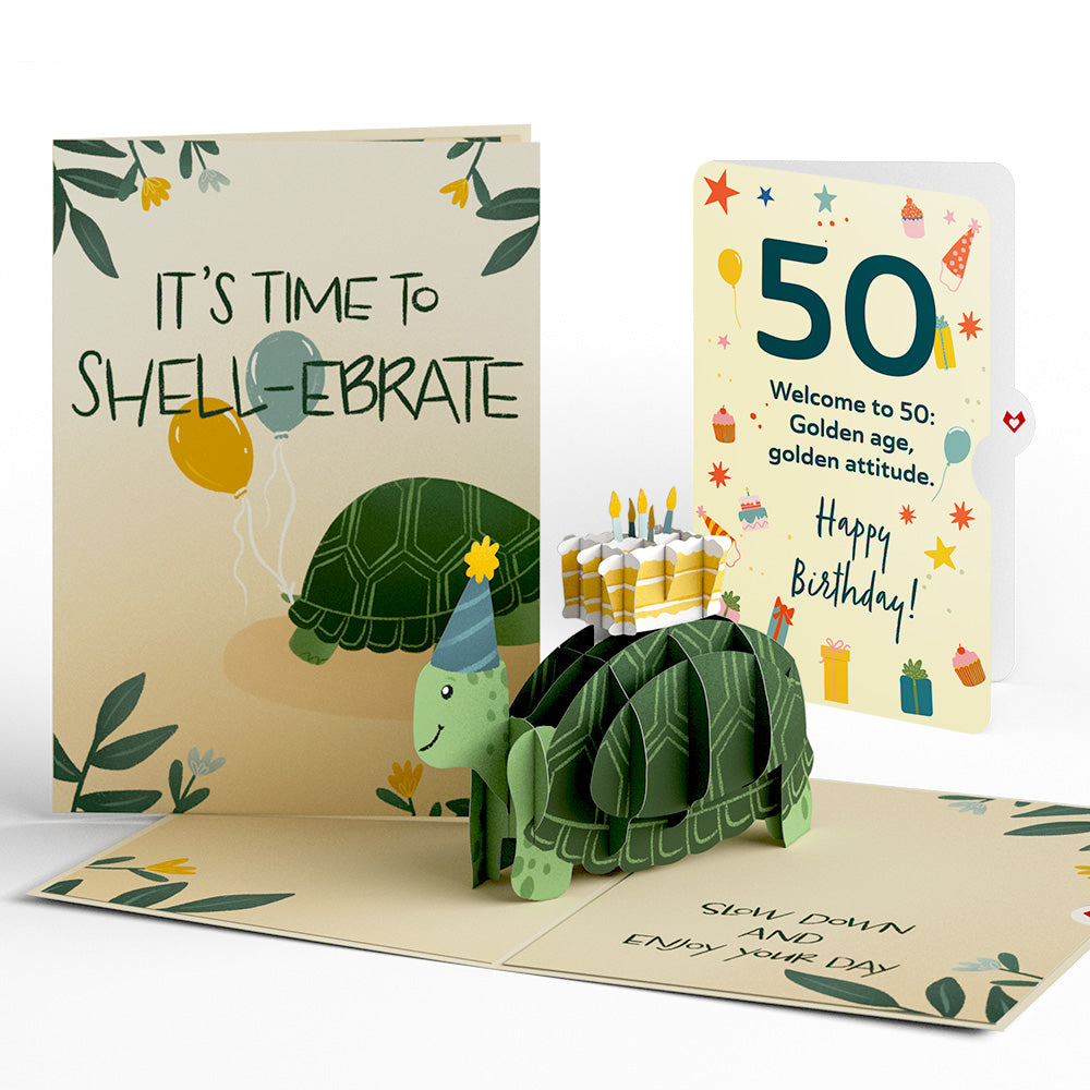 Shell-ebrate 50th Birthday Turtle Pop-Up Card and Sentiment Set、mySite、solidvoid