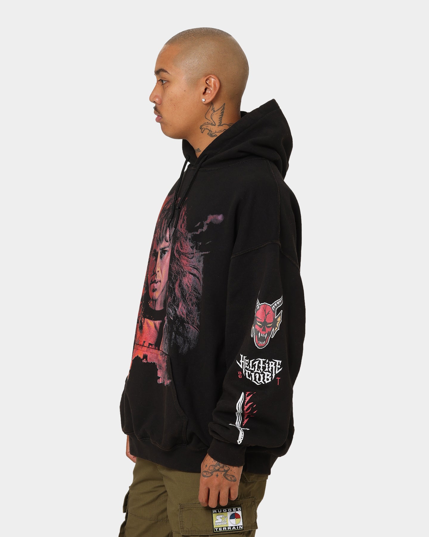 Goat Crew X Stranger Things Eddie Vintage Hoodie Black Wash、mySite、zt4zffjzw