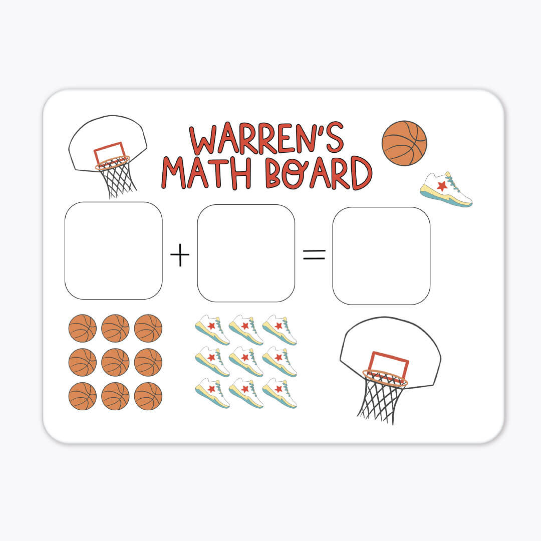  Kids Personalized Whiteboard | Basketball Star Math、mySite、layawaytickets