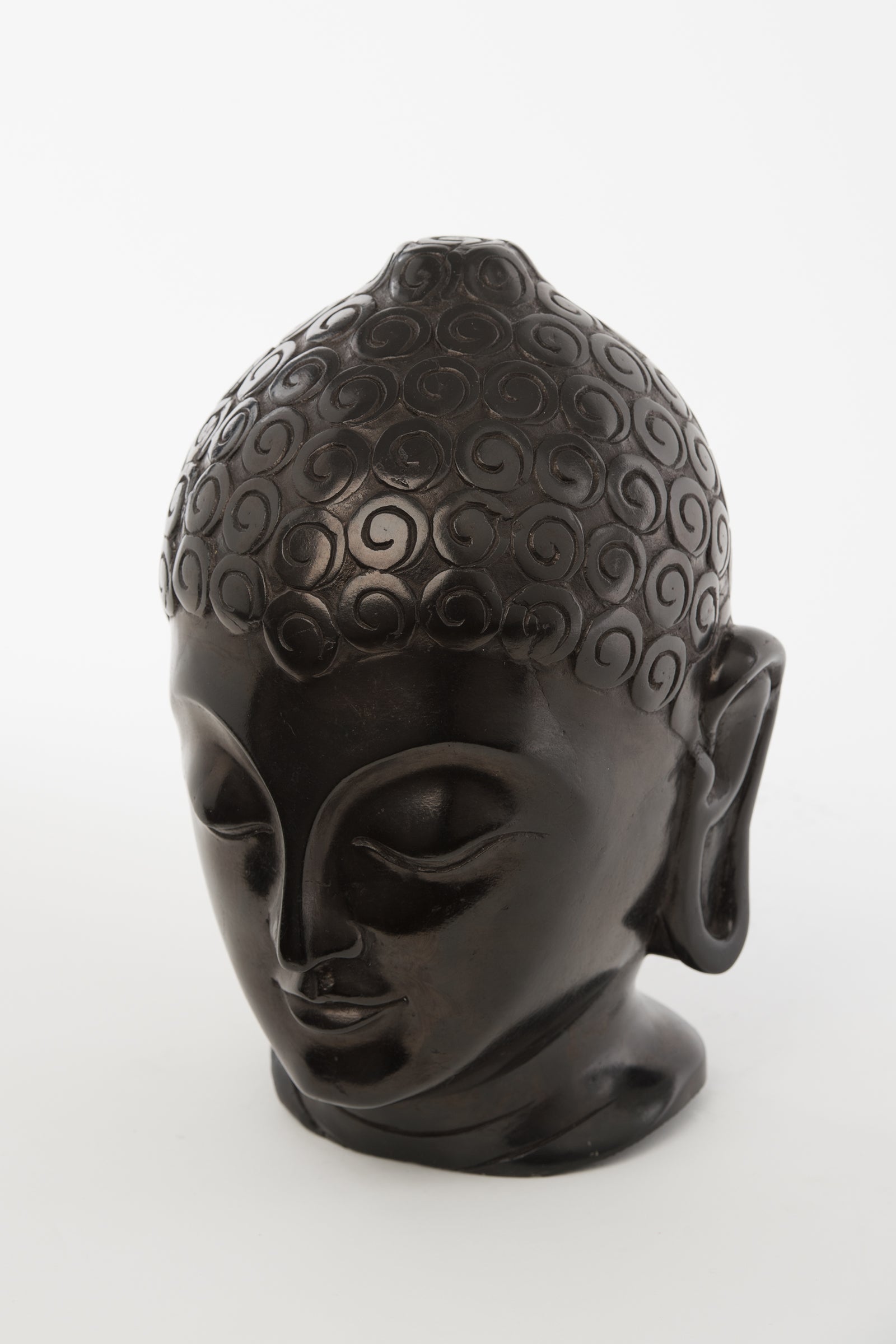 Buddha Head - Black Soft Granite (Medium, 23cm)、mySite、topwebapps