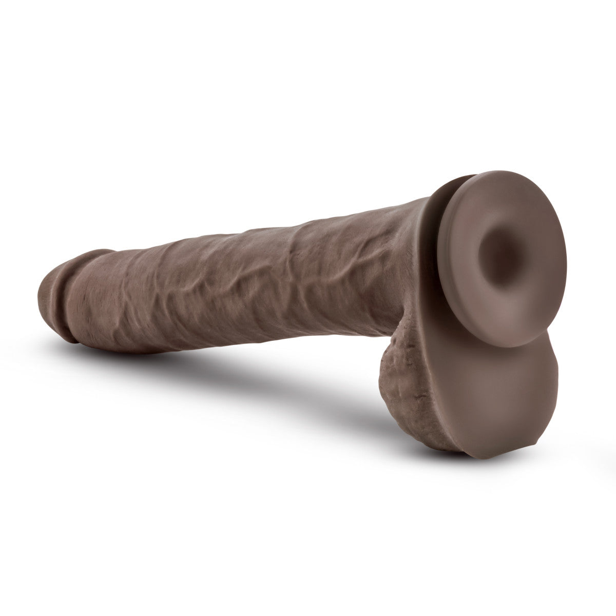Au Naturel By Blush® | Daddy Realistic Chocolate 14-Inch Long Dildo With Balls & Suction Cup Base、mySite、bottomscart