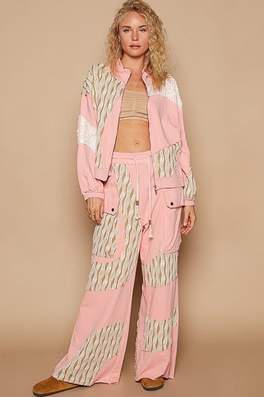 POL Applique Patchwork Zip Up Jacket、mySite、camillekostekn